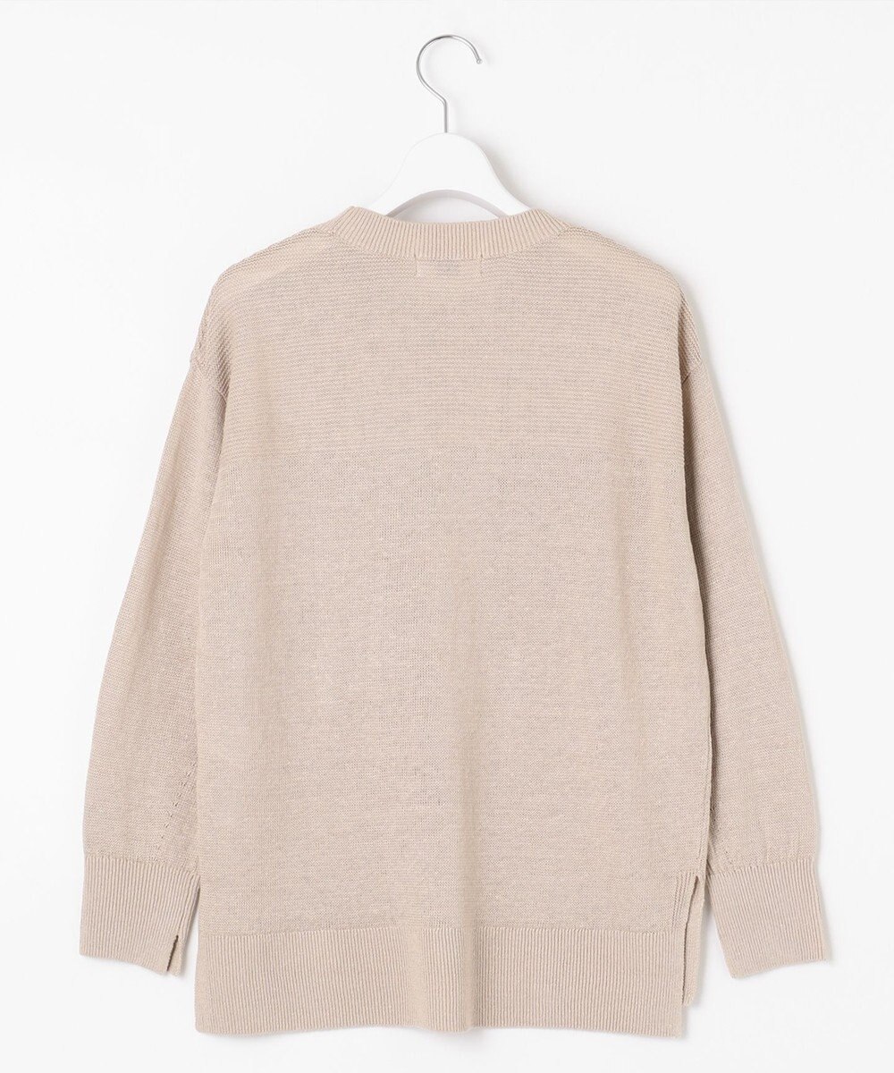 J.PRESS LADIES 【洗える・吸水速乾】 マーセライズコードリネン ニット 