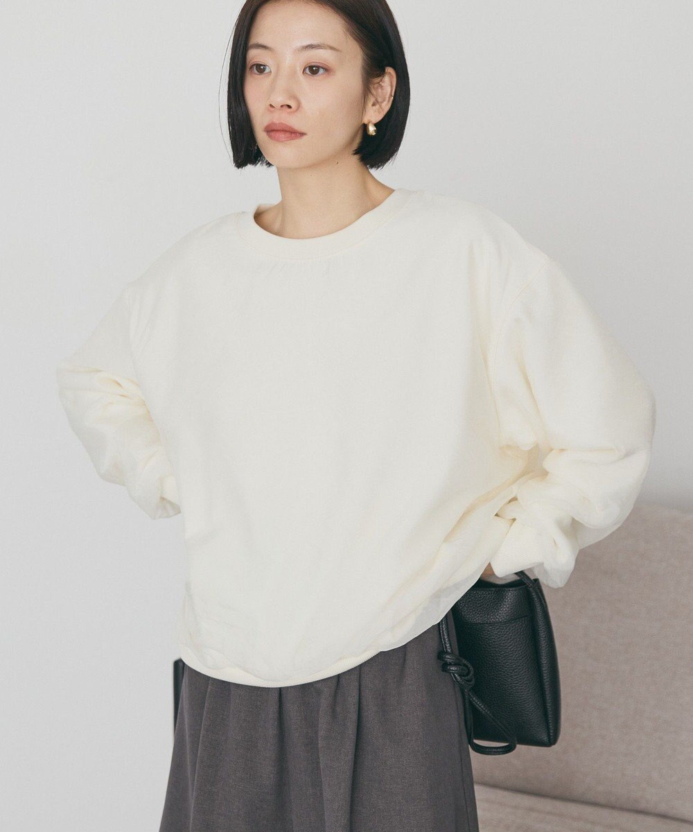 AMERICAN HOLIC オーガンジーレイヤードスウェットプルオーバー 