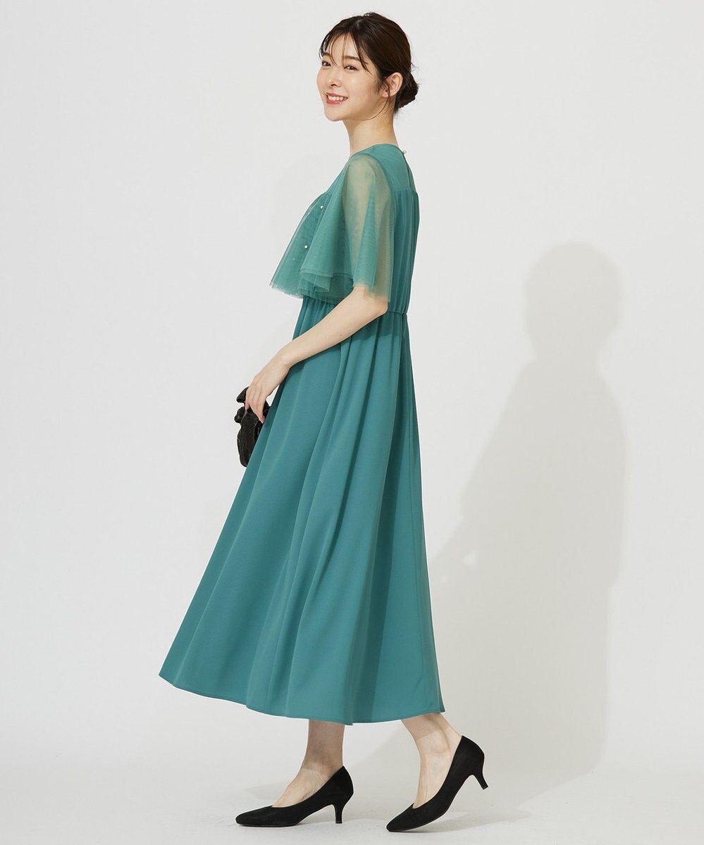 ANY SIS 【Lily Calin】ラッフルチュールフェイクパール ドレス 