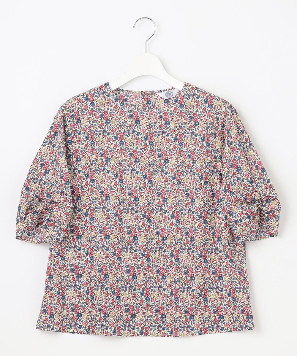 J.PRESS LADIES L 【洗える】LIBERTY ギャザースリーブ 5分袖 ブラウス 