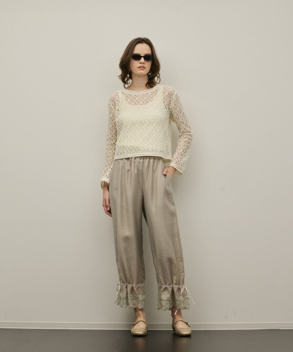 GRACE CONTINENTAL ドロストクロップドパンツ 