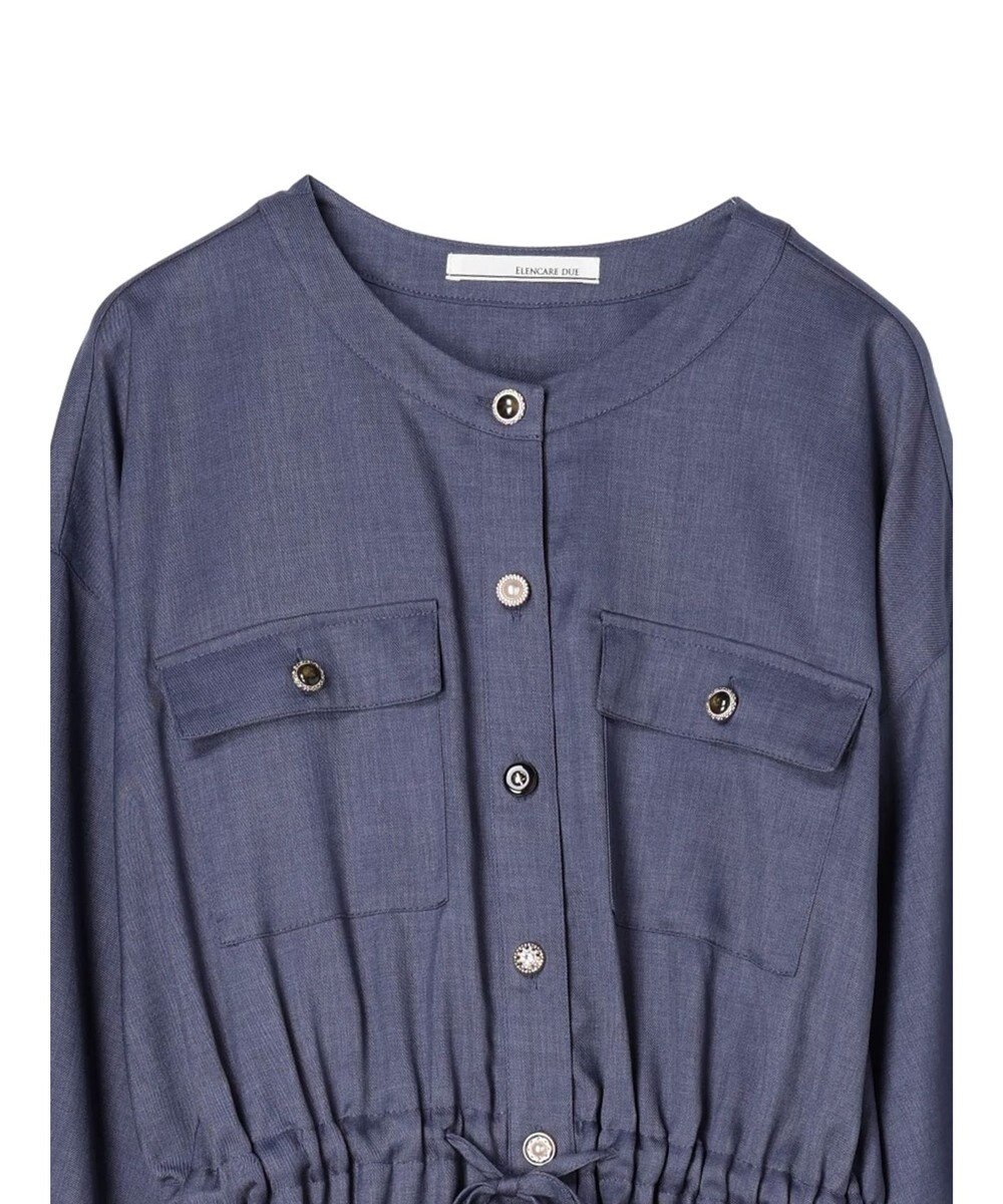 Green Parks ・ＥＬＥＮＣＡＲＥ　ＤＵＥ　イロイロ釦ドロストワンピース 