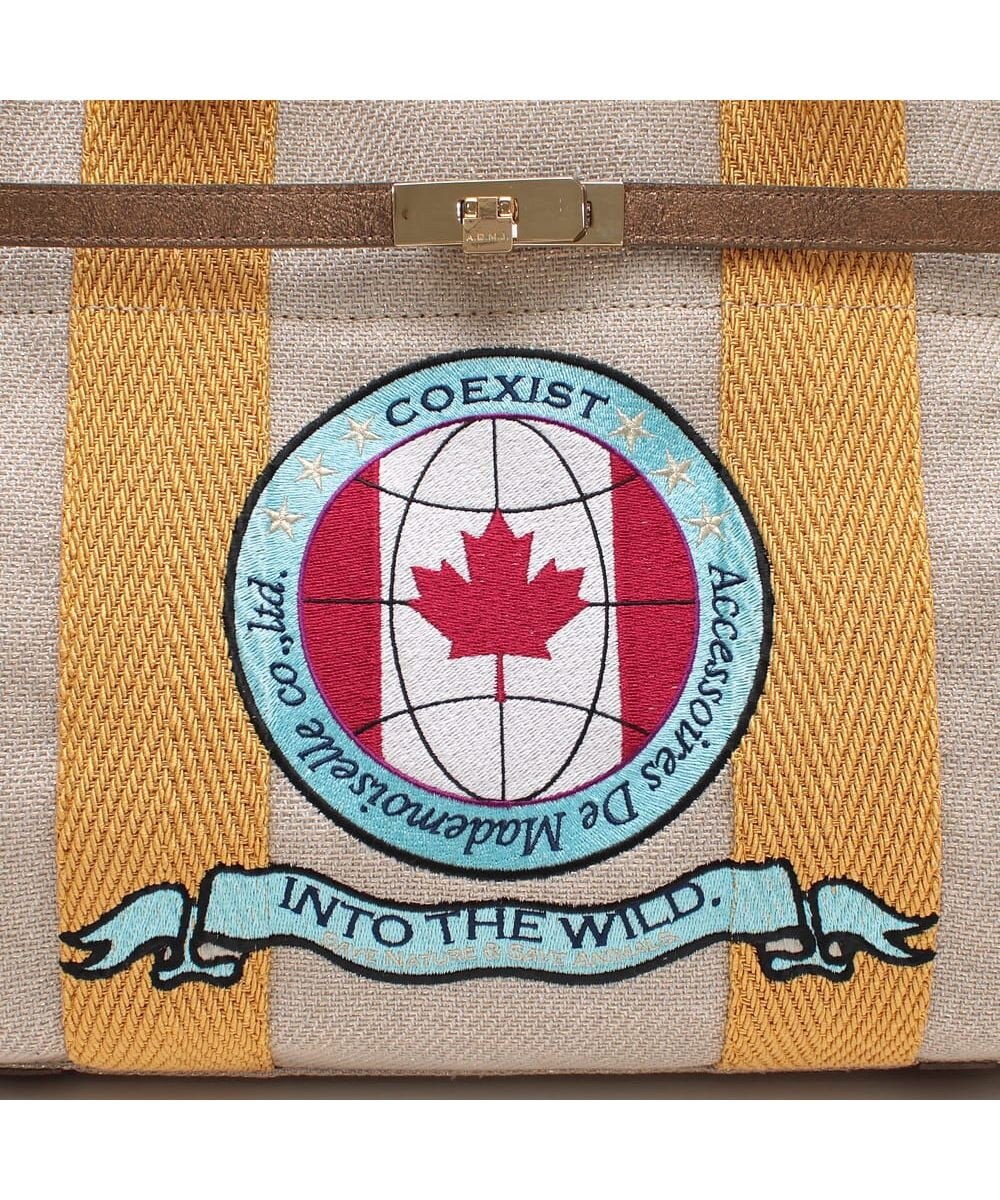 A.D.M.J. 【ファブリック】リネンラメクロス/前金具付トート32cm(Dカン＋)リネンラメクロス/前金具付トート40cm(Dカン＋) 