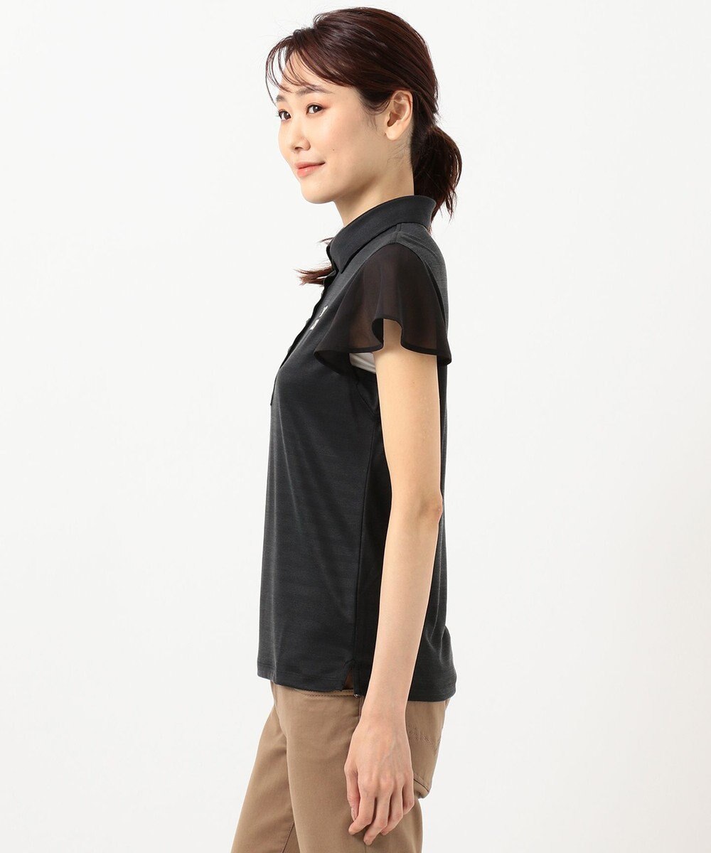 23区GOLF 【WOMEN】【吸汗速乾/日本製】ミラノリブボーダーシャツ 