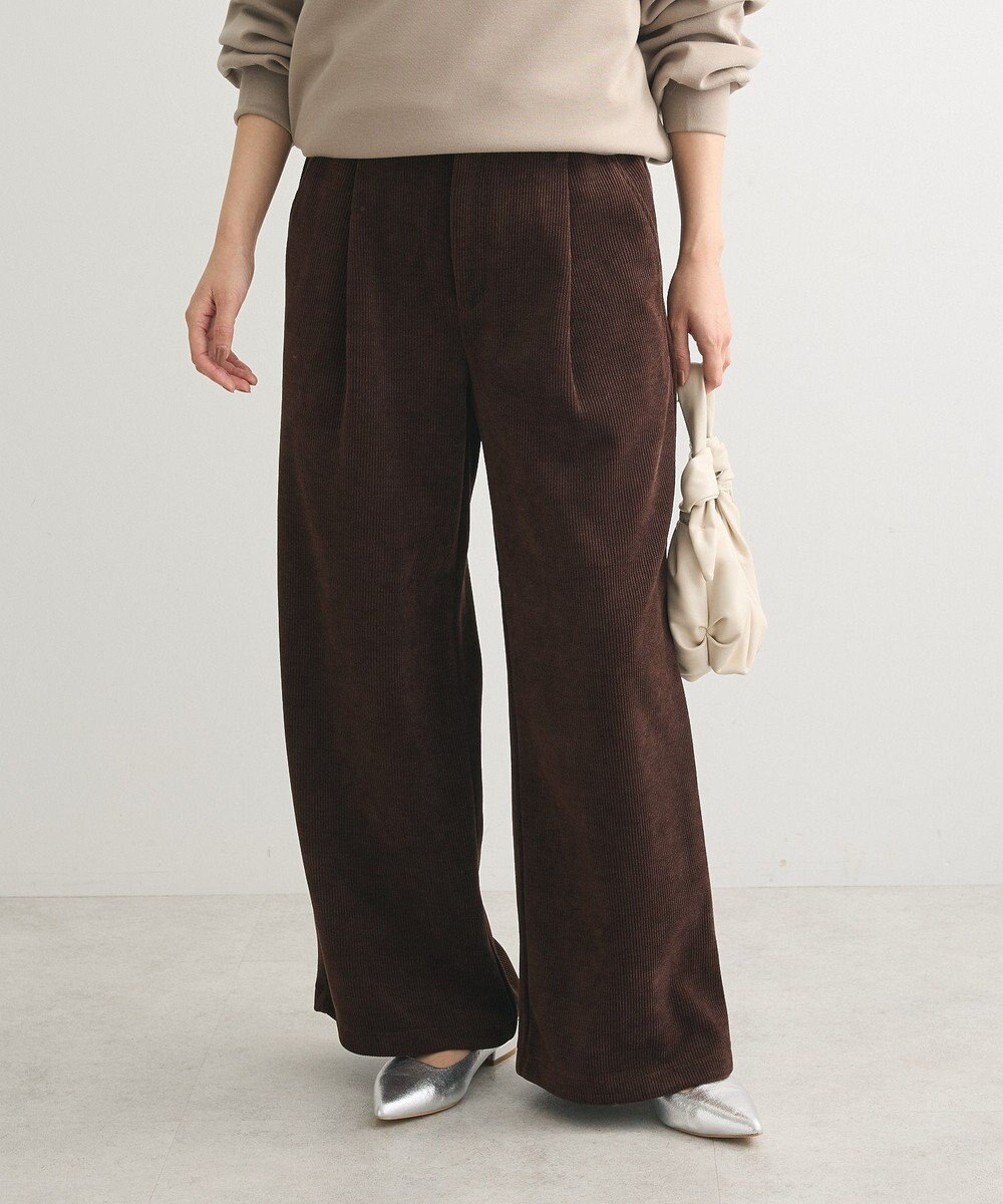 Green Parks コーデュロイワイドパンツ 