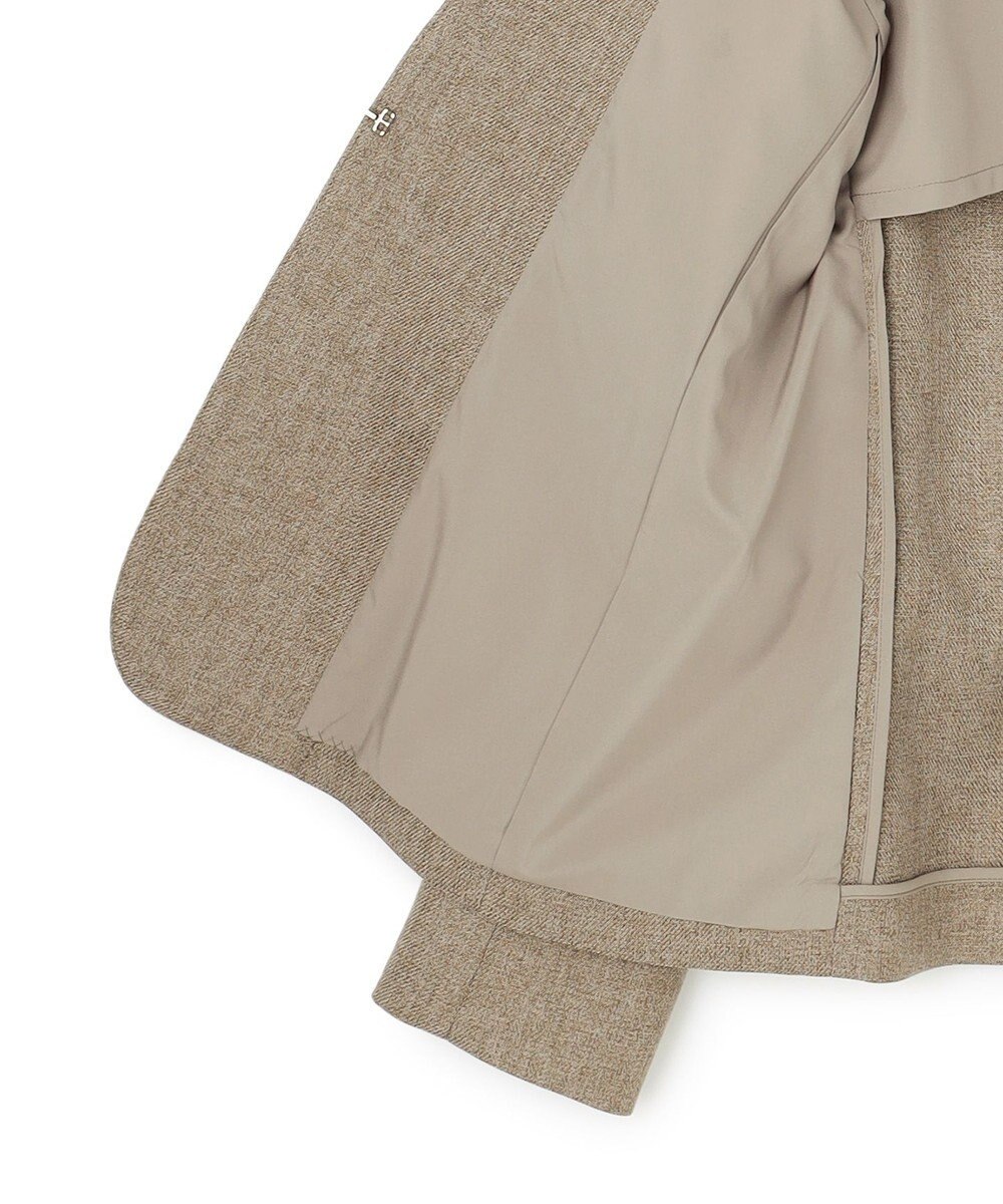 23区 【洗える】ウールライクカルゼ ノーカラー ジャケット 