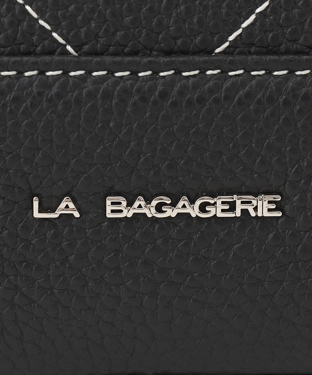 LA BAGAGERIE ラインストーンリベット　カウレザー2wayハンドバッグ 