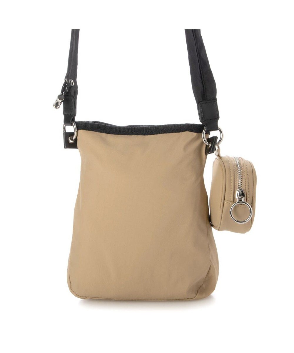 UNBILLION カシュカシュ cachecache / ミニポーチ付きギャザーショルダーナイロンバッグ 