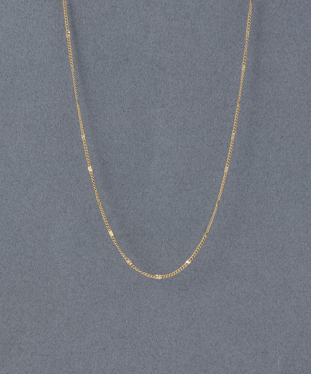 Phoebe 〈金属アレルギー対応〉ポイントチェーンステーションネックレス/ゴールド 