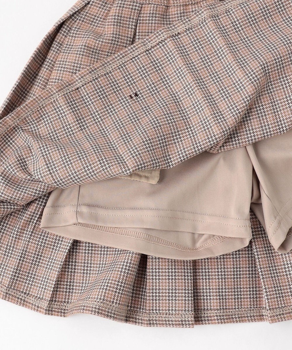 ANY KIDS リボン×チェック プリーツスカパン 