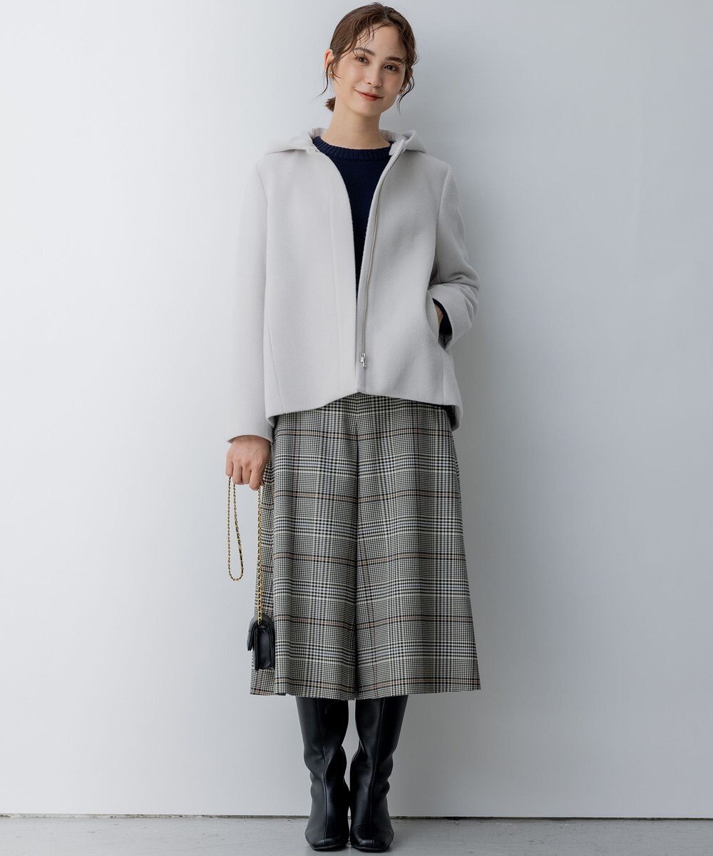 組曲 T/Rツイルストレッチ フレアパンツ 