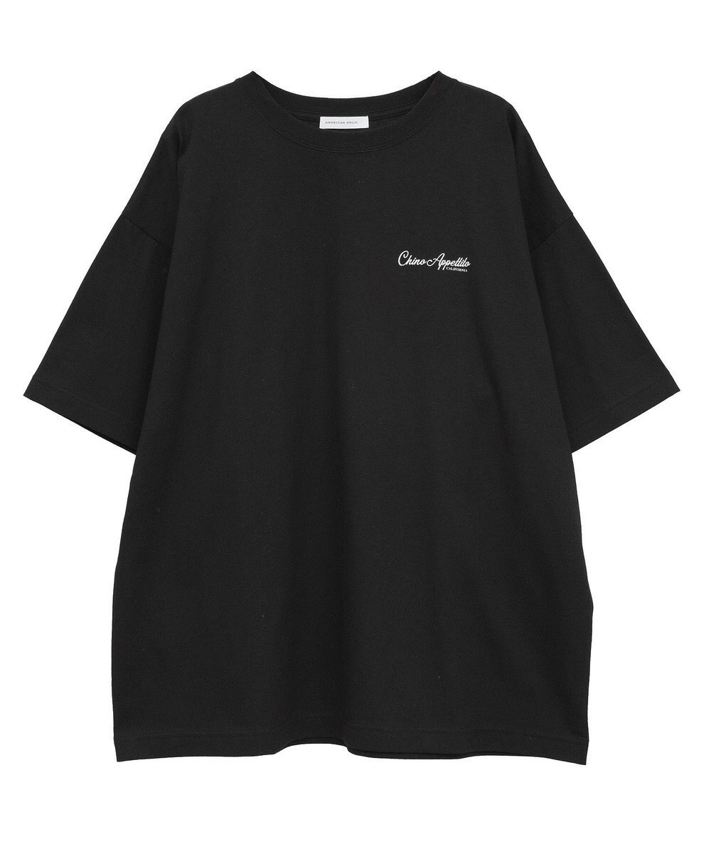 AMERICAN HOLIC ワントーンロゴプリントTシャツ 