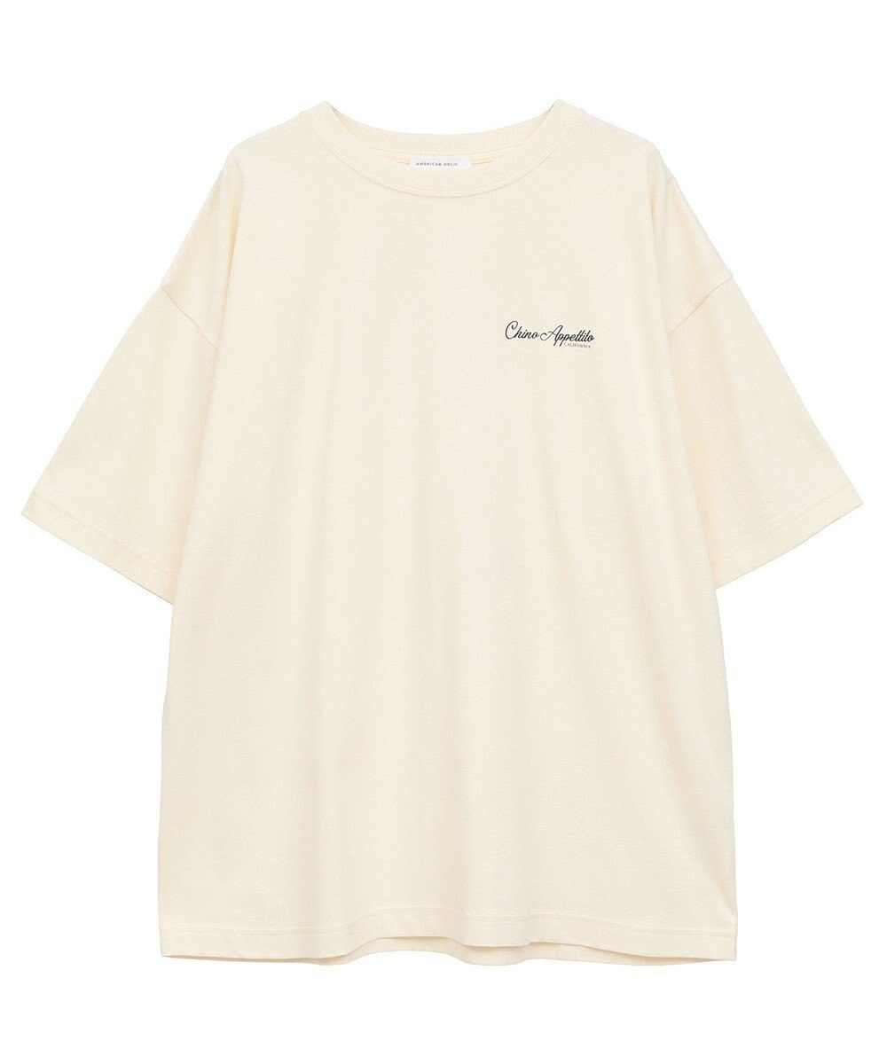 AMERICAN HOLIC ワントーンロゴプリントTシャツ 