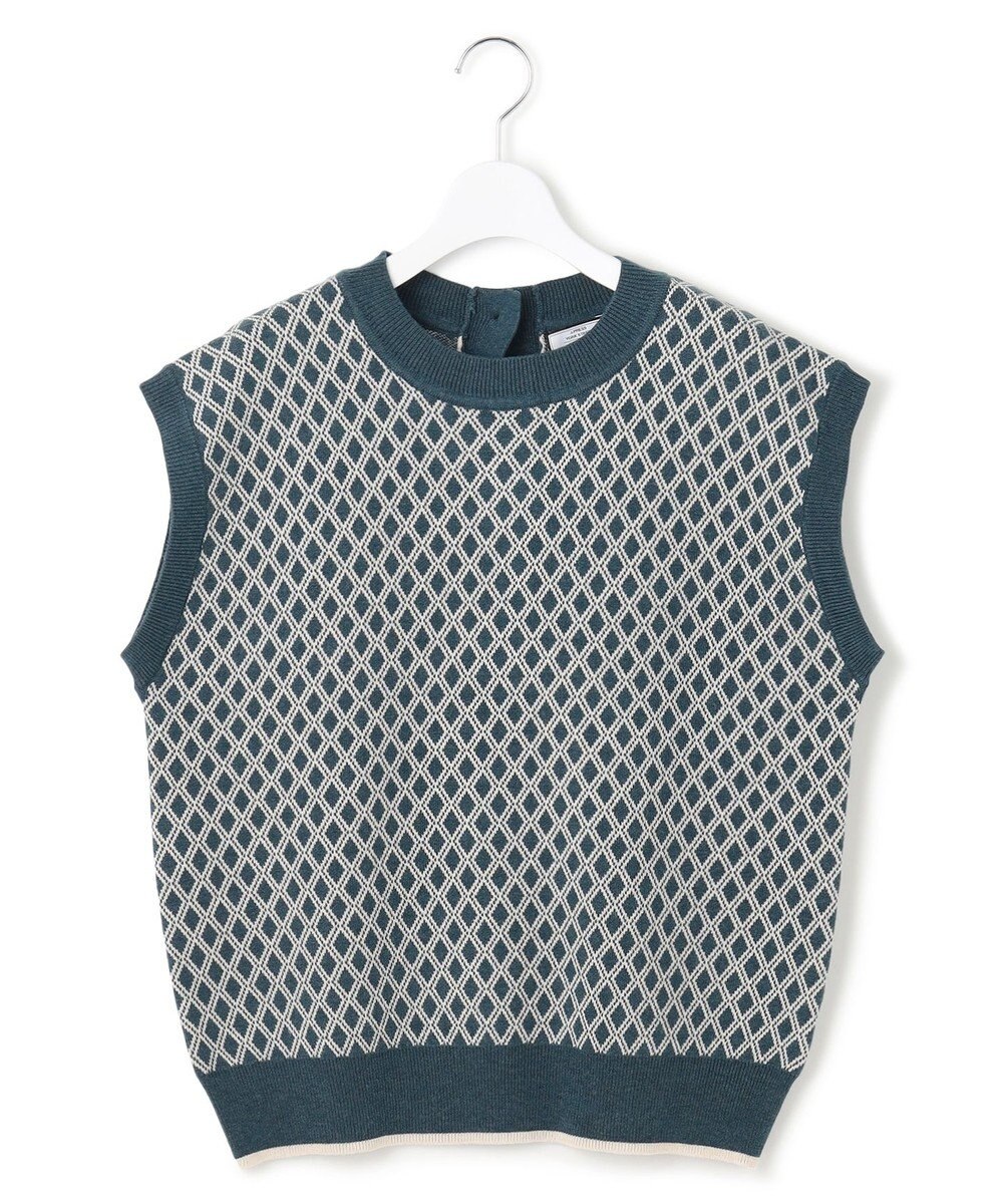 J.PRESS YORK STREET 【WOMEN】ANTI PILLING WOOL ジャガードニットベスト 