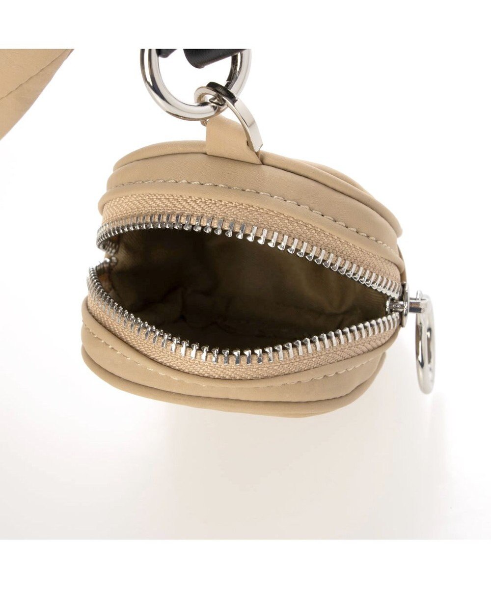 UNBILLION カシュカシュ cachecache / ミニポーチ付きギャザーショルダーナイロンバッグ 