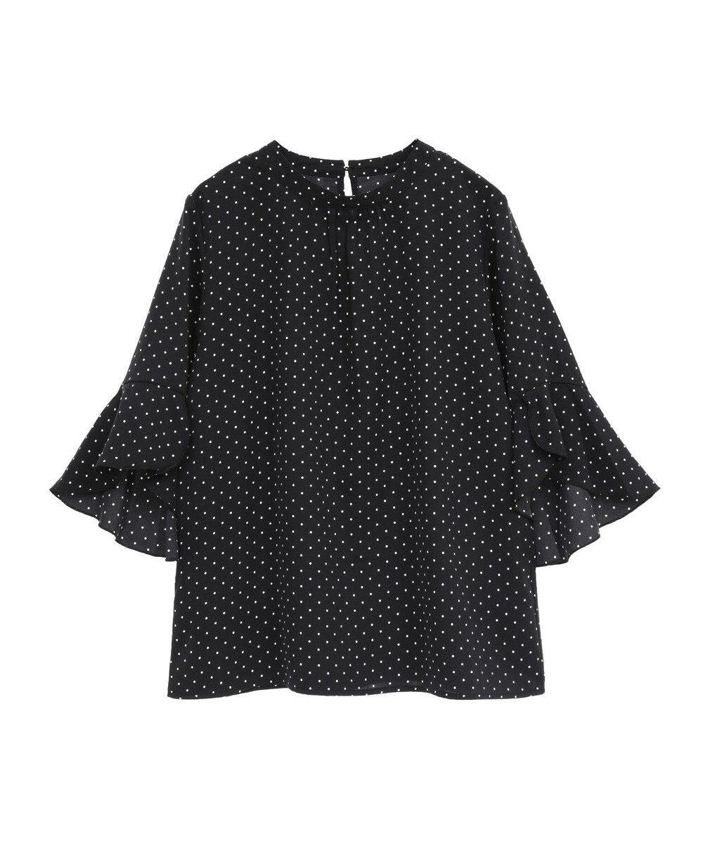 earth music&ecology フリル７分袖ブラウス 