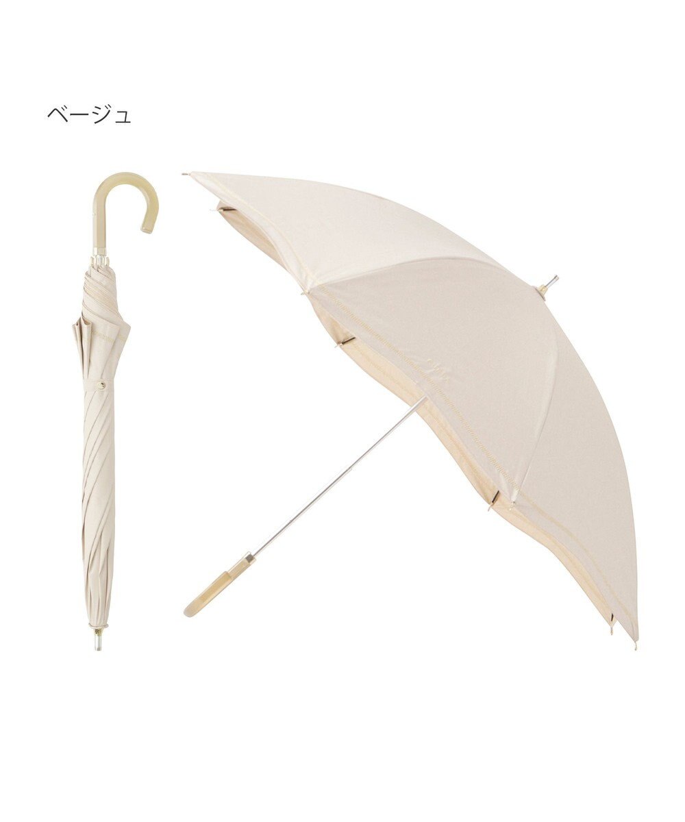 FURLA 晴雨兼用日傘 長傘 ジッパー刺繍 ／遮光 遮熱 UV / MOONBAT 