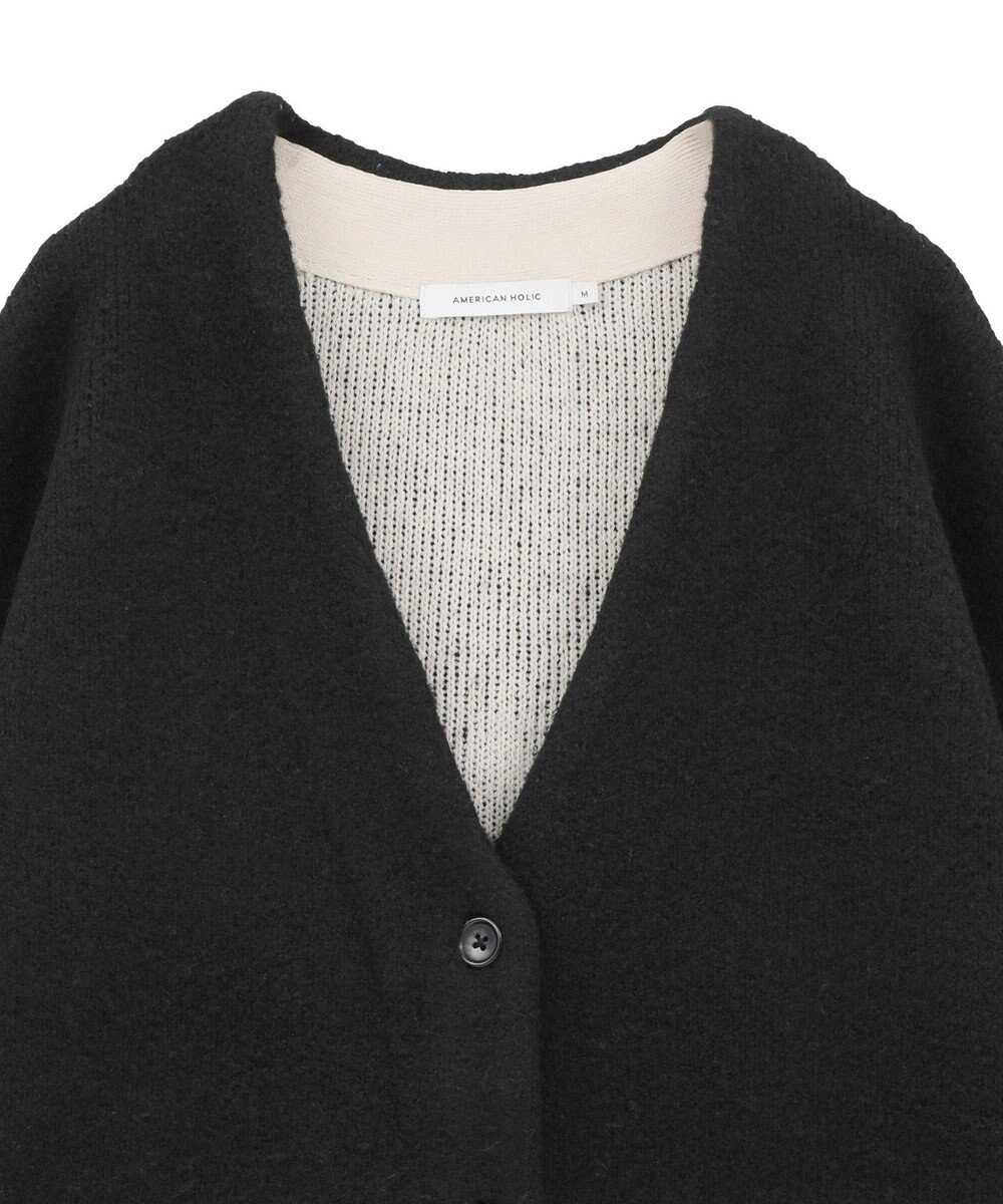 AMERICAN HOLIC ＶネックＷフェイスニットカーディガン 