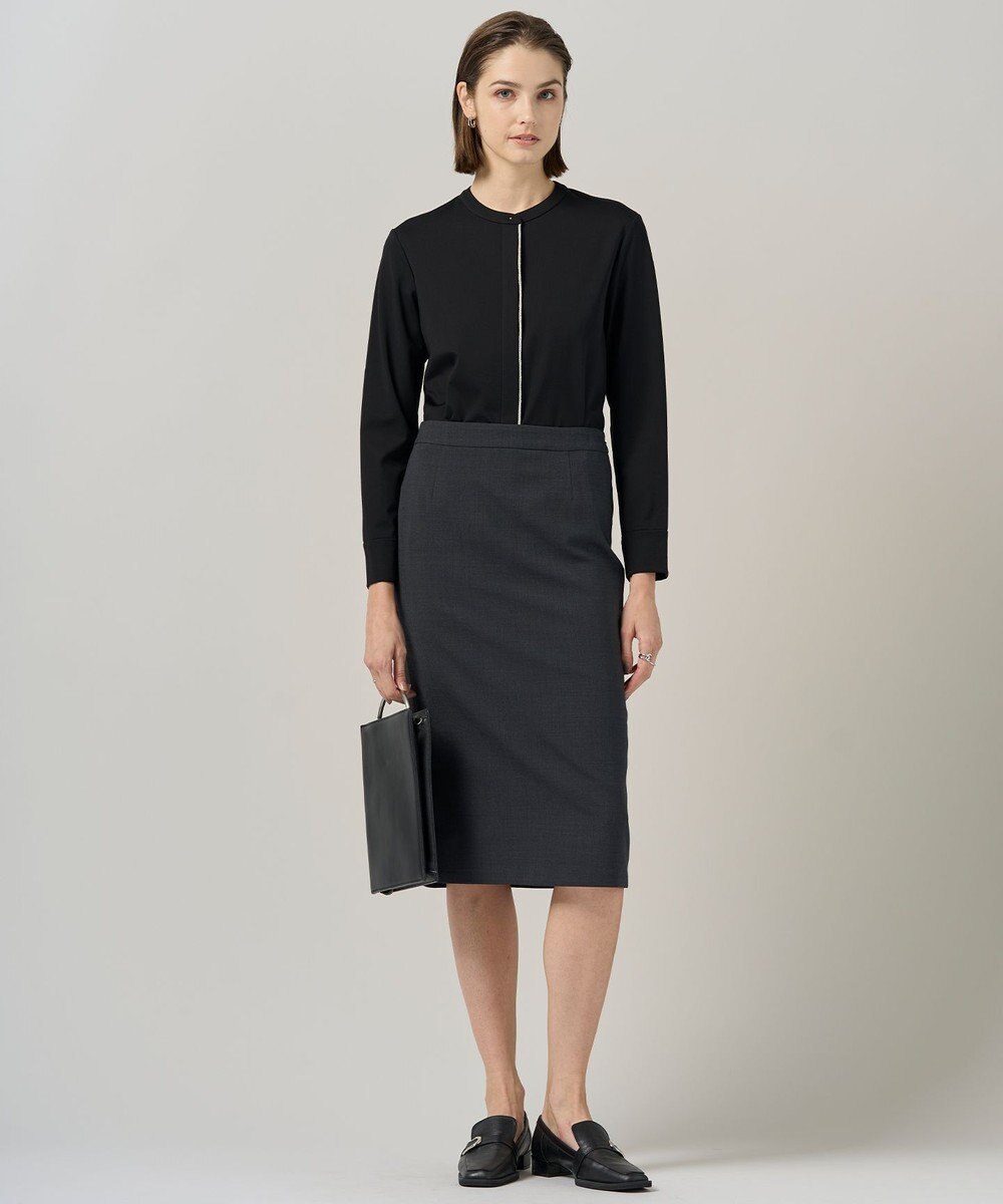 ICB 【洗える】 コンパクトモクロディ バンドカラーカットソー 