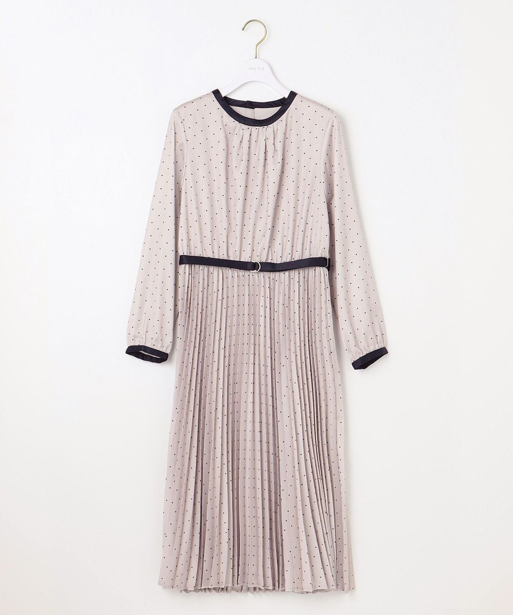 ANY SIS L 【2WAY】バイカラープリーツ ワンピース 