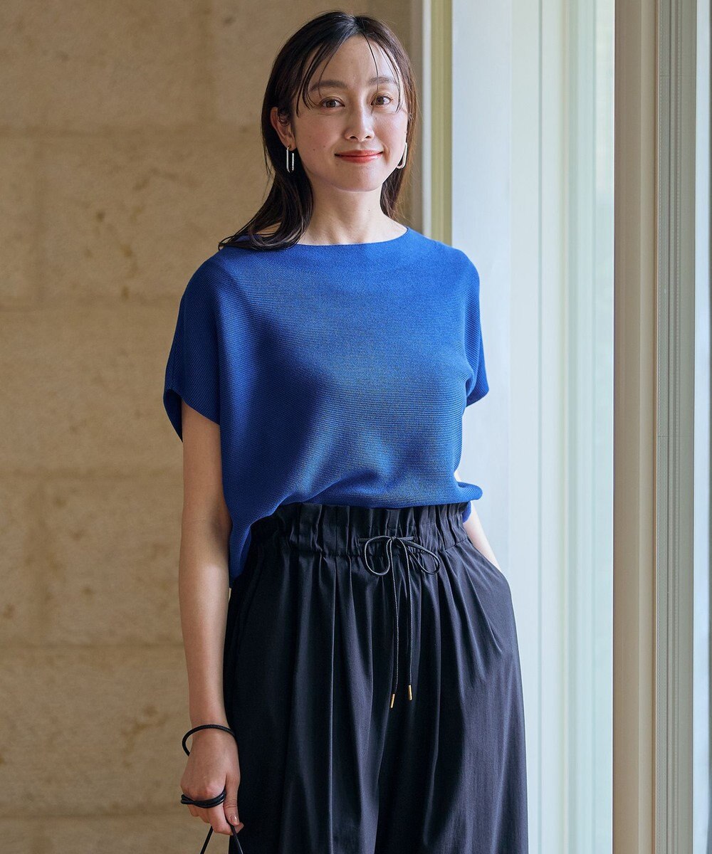 ANY 【新色追加/14色展開】アクリルガーターフレンチスリーブニット 