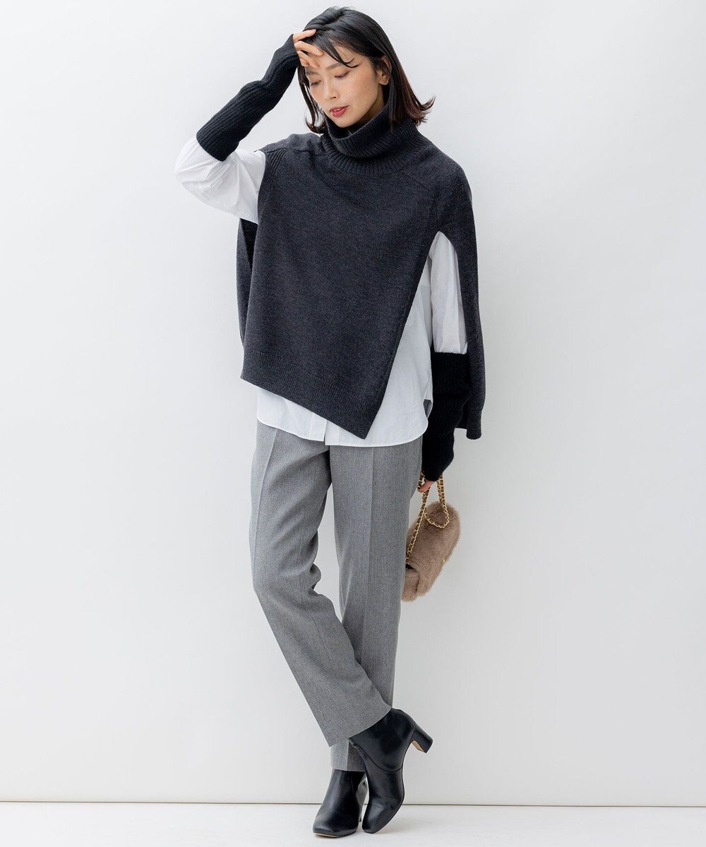 23区 L 【洗える】CANCLINI バンドカラー シャツ 