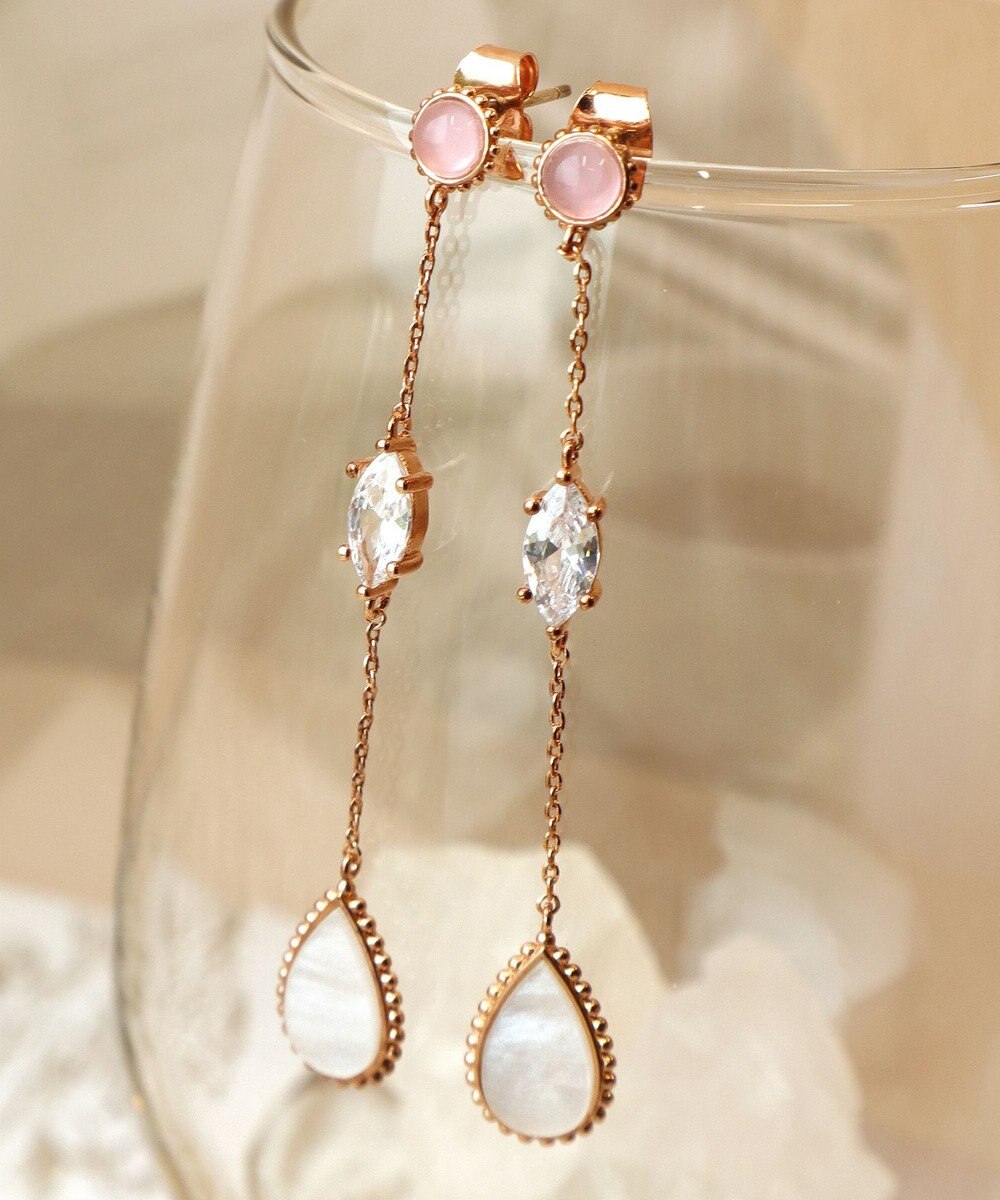 Tiaclasse 【金属アレルギー対応】　カラードロップロングピアス 