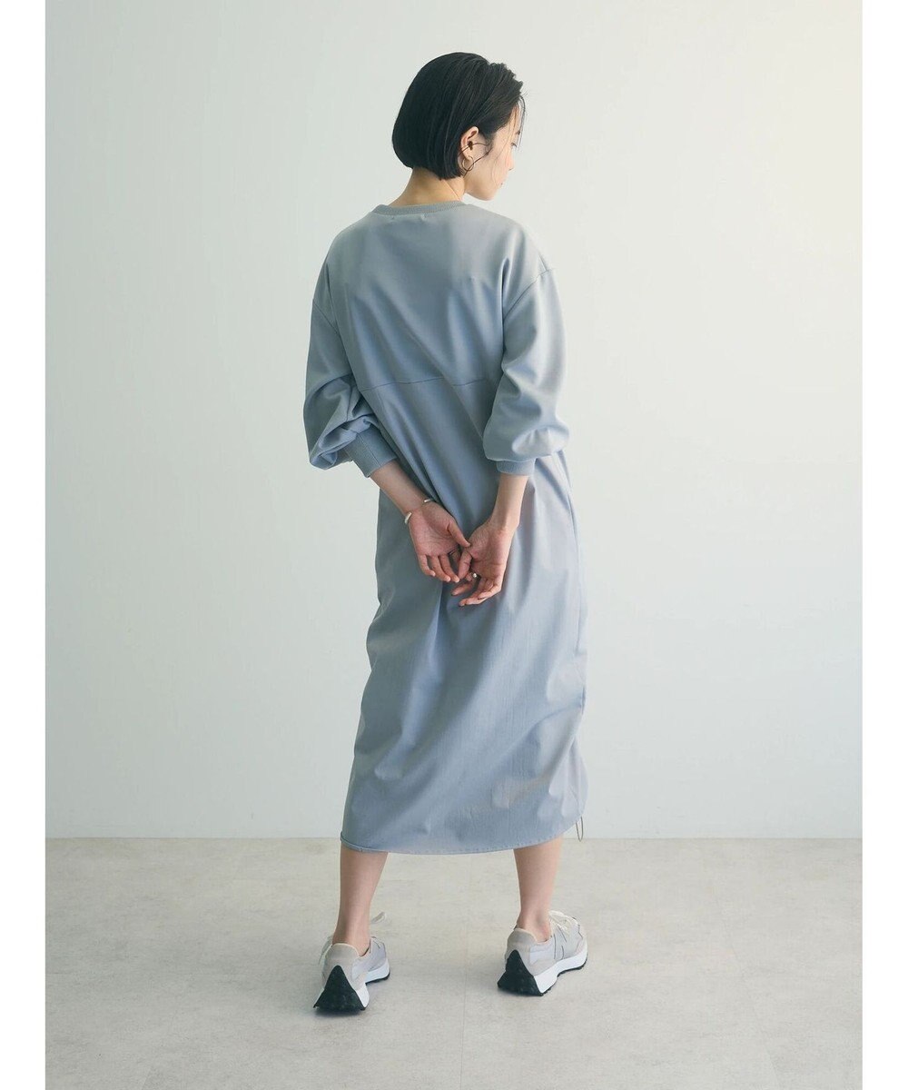 Green Parks armonia.異素材シャーリングワンピース 