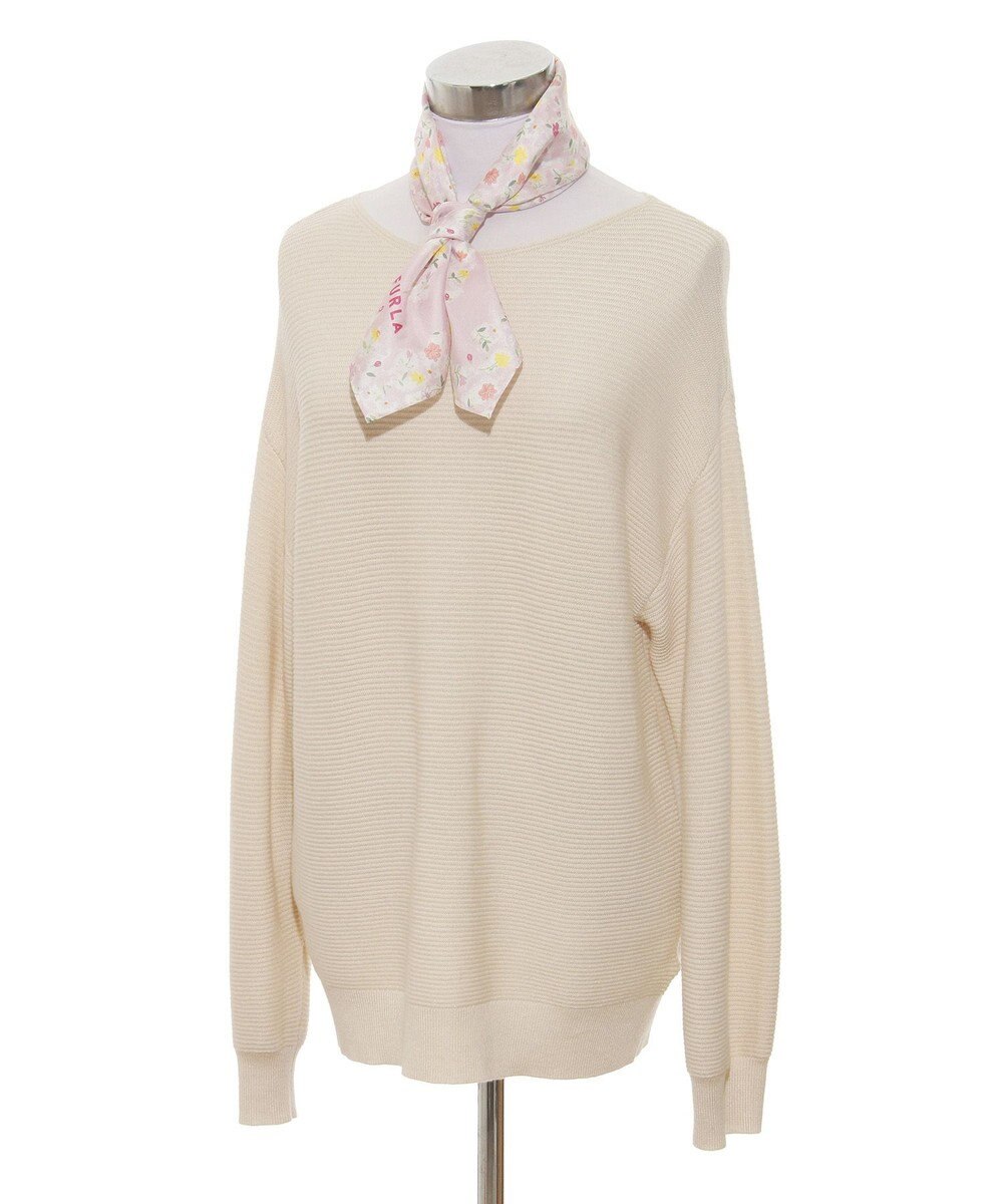 MOONBAT 【シルク100%】フルラ (FURLA) 小花柄 シルクプリントスカーフ 58cm×58cm 