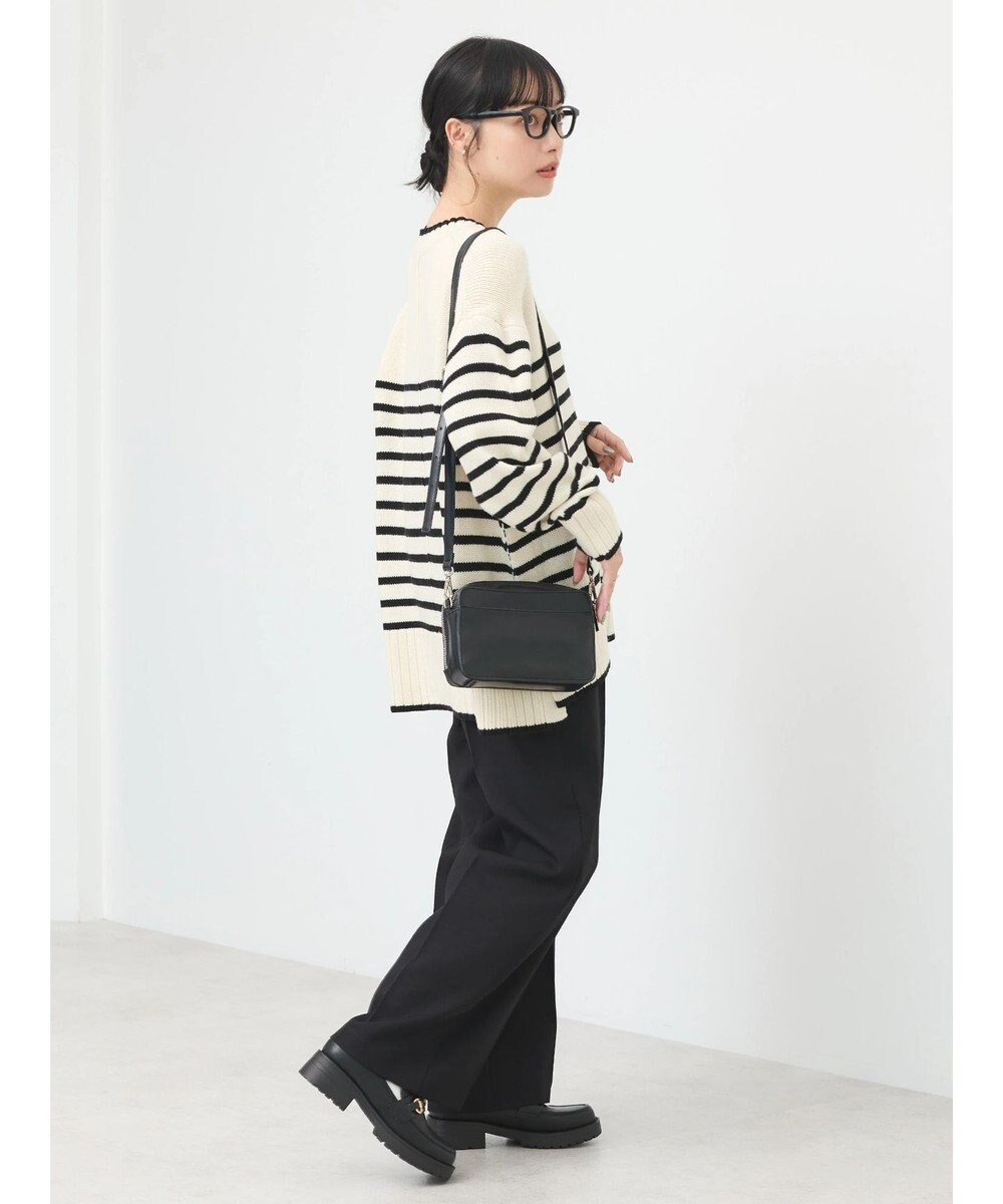 earth music&ecology ウォッシャブル脇スリットクルーネックプルオーバー 