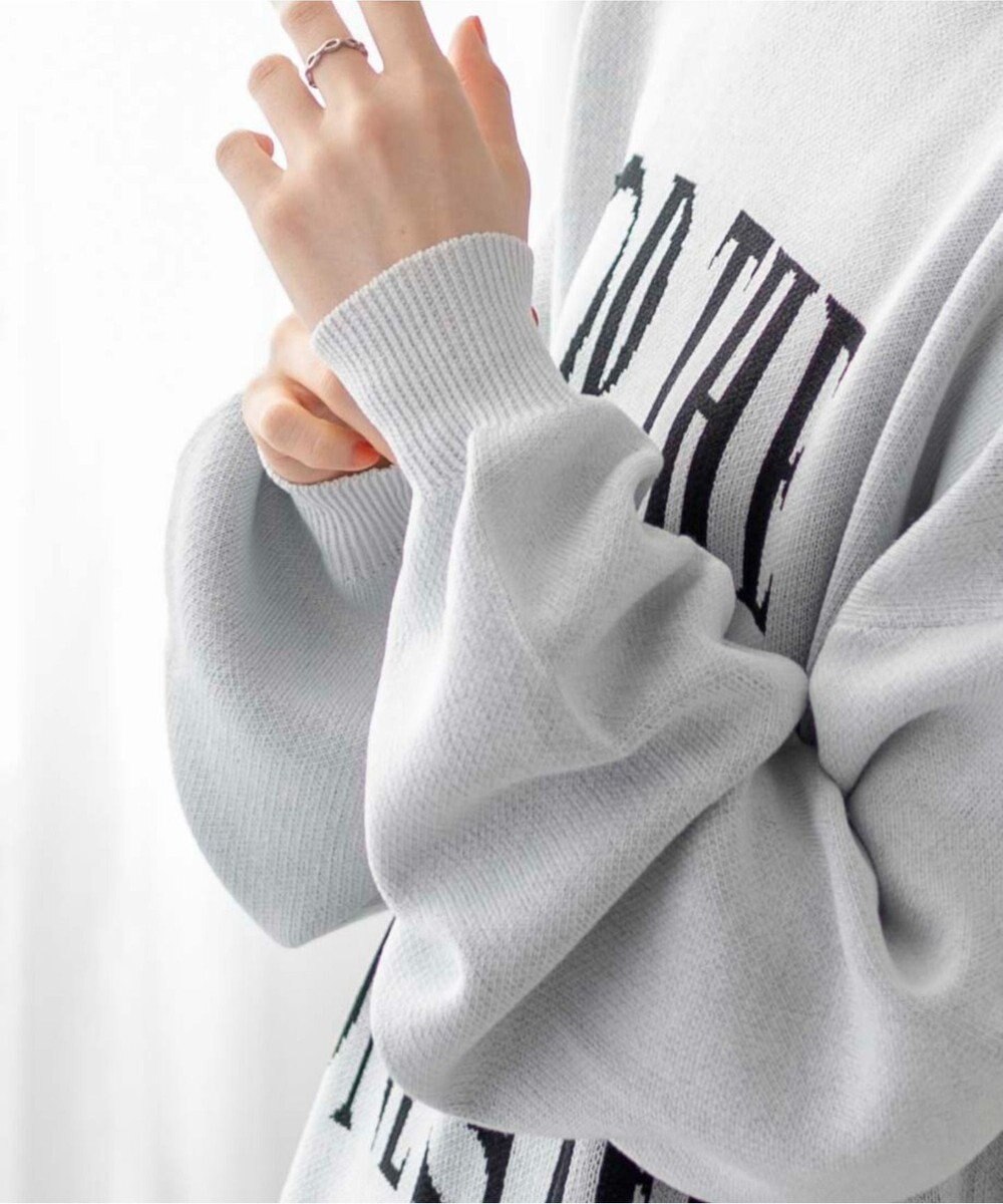 WEGO ロゴジャガードニットプルオーバー 