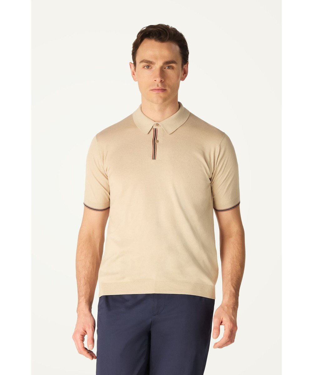 DAKS John Smedley for DAKS ハウスストライプポロシャツ 