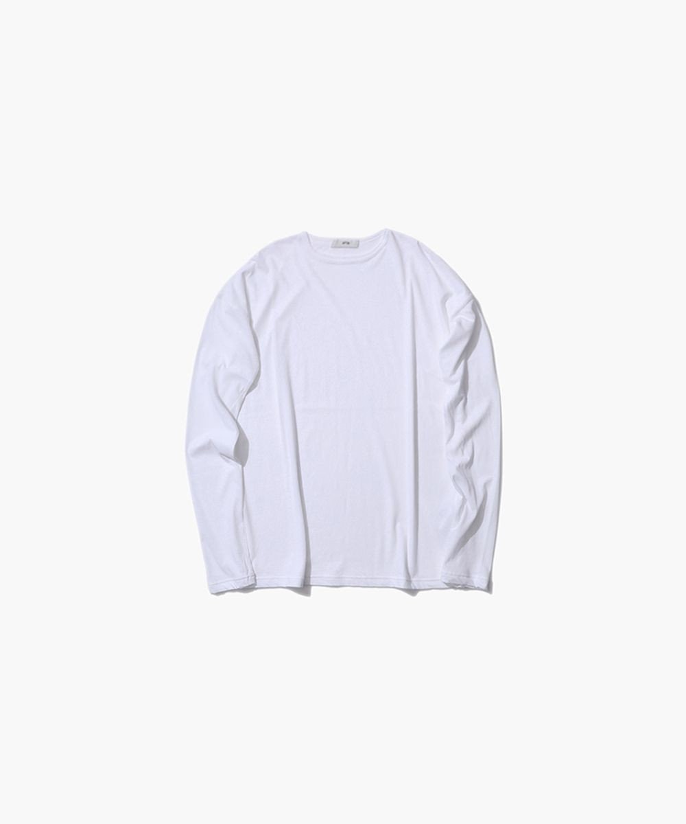ATON 60/- FRESCA | L/S Tシャツ WHITE