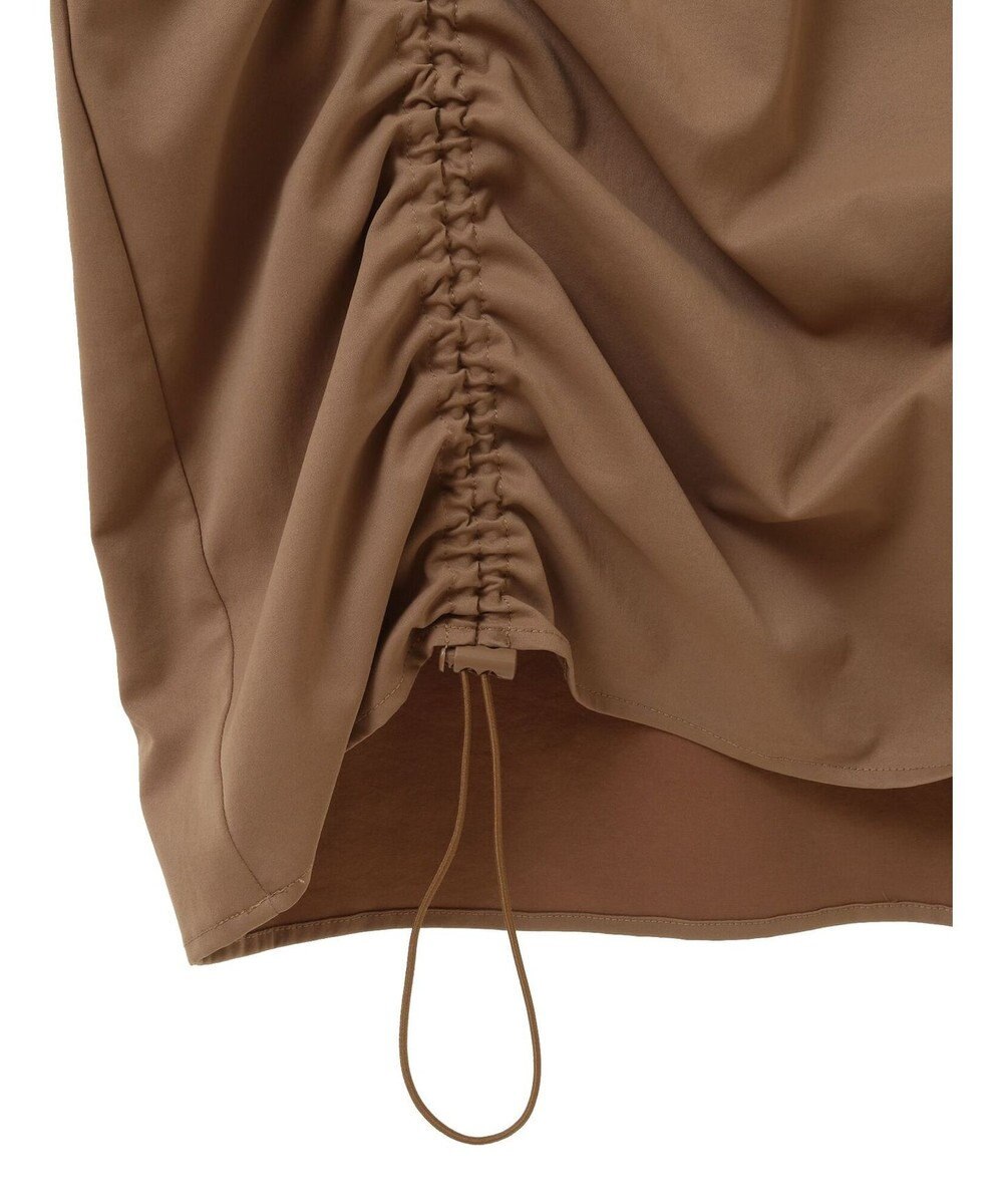 Green Parks armonia.異素材シャーリングワンピース 