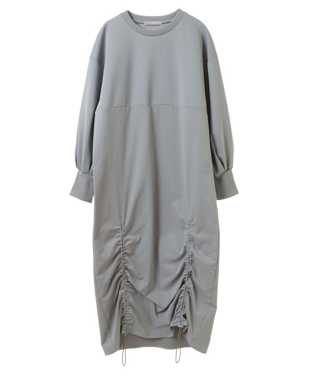 Green Parks armonia.異素材シャーリングワンピース 