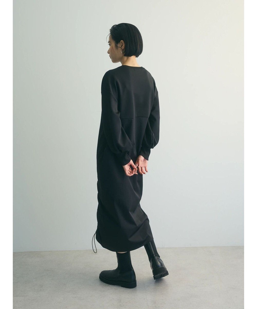 Green Parks armonia.異素材シャーリングワンピース 