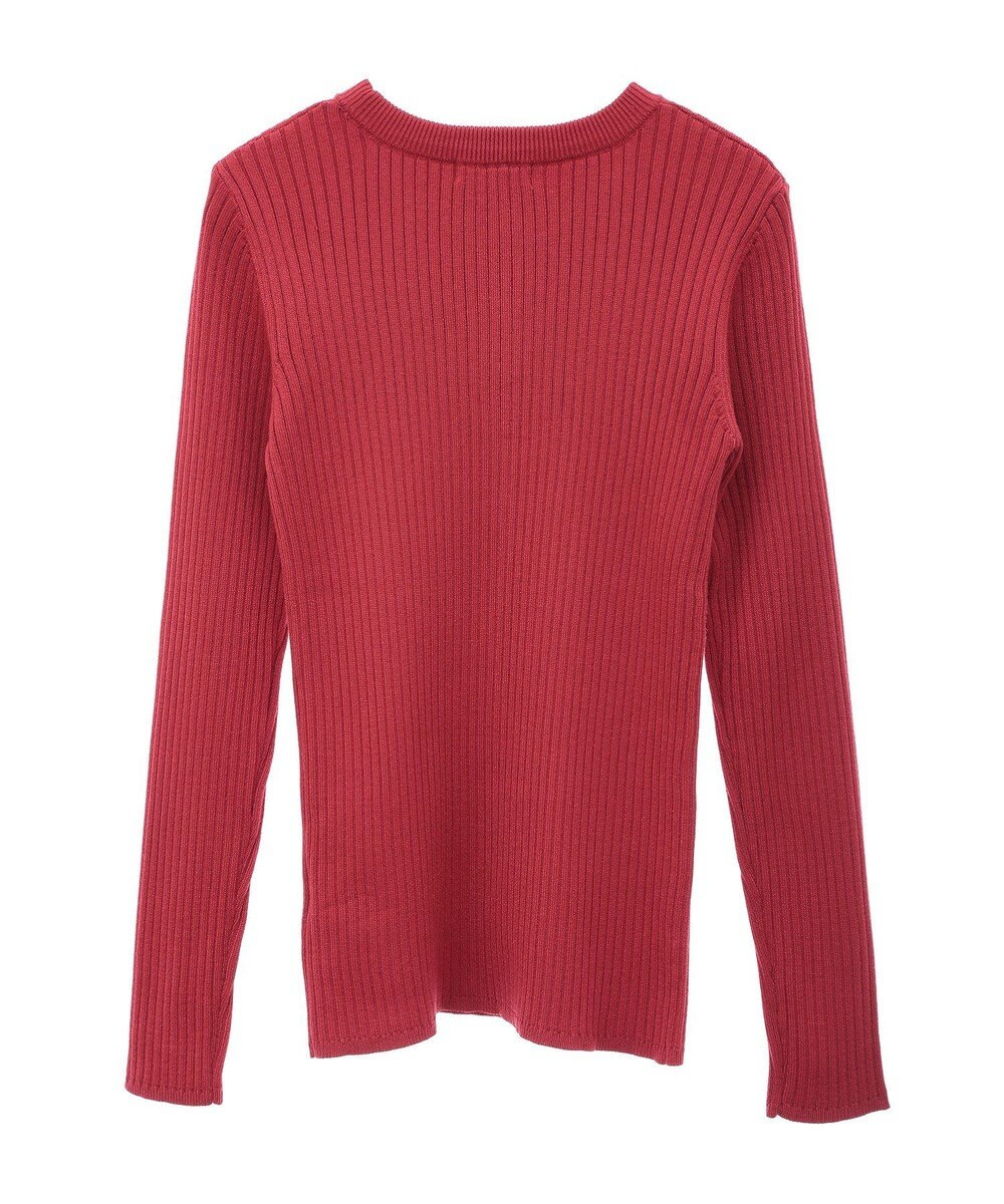 CRAFT STANDARD BOUTIQUE 洗える/とてもちクルーネックリブニットプルオーバー 