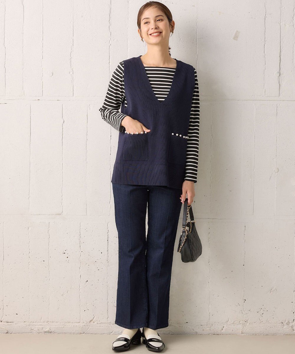 組曲 スクエアネックテール ロングＴシャツ 