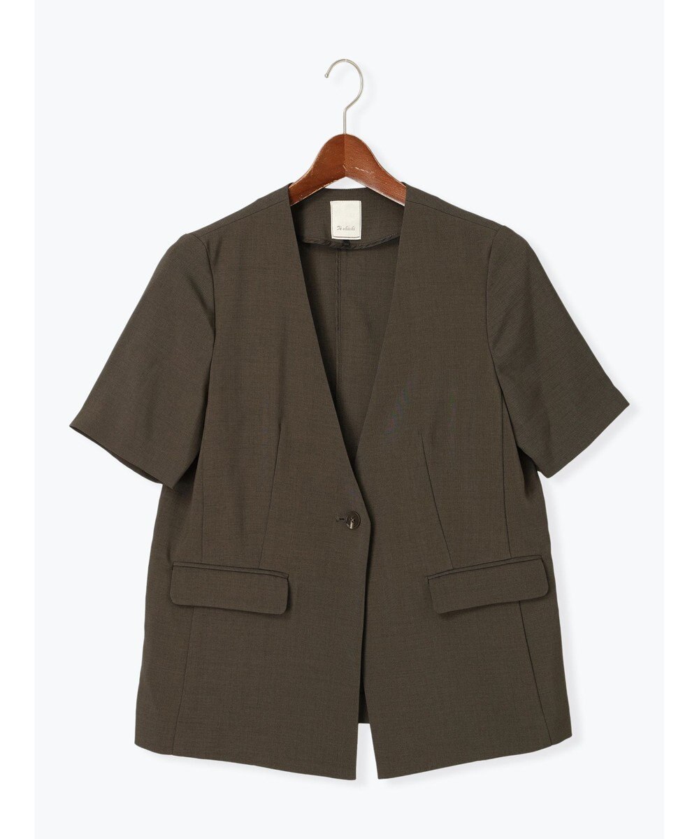 Te chichi 麻調Yカラージャケット 