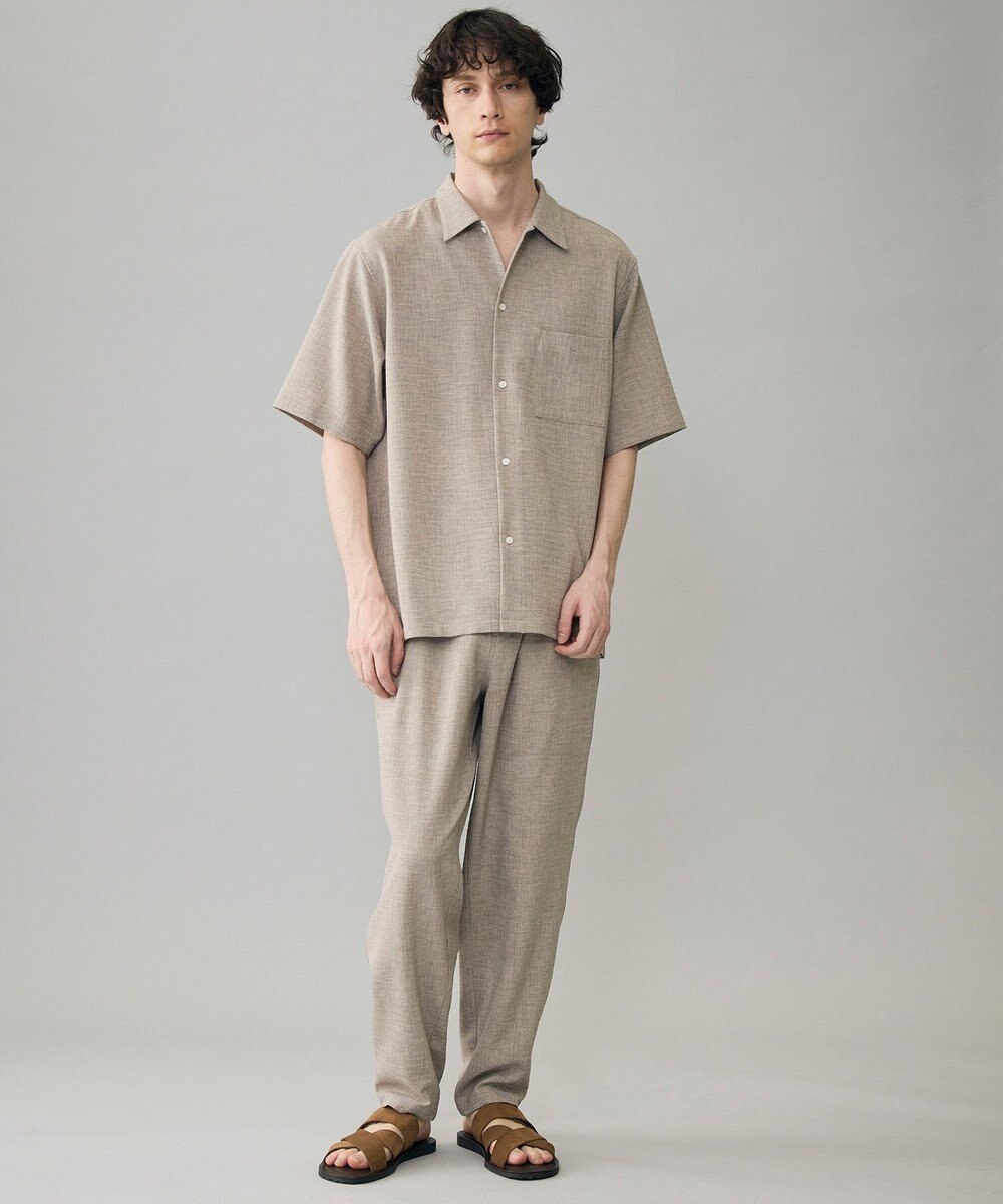 UNFILO MENS リネンライク シャツ 