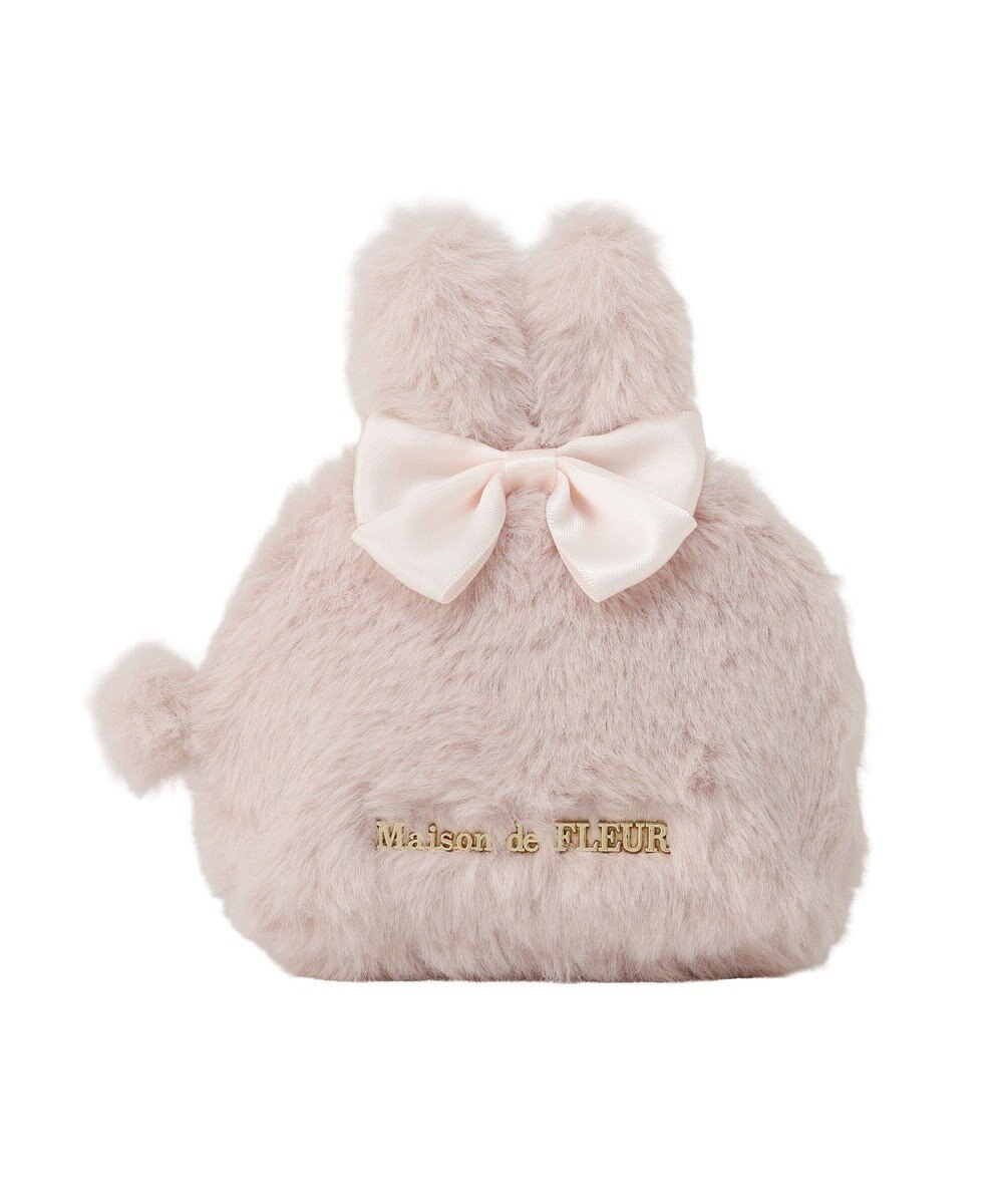Maison de FLEUR イースターラビットフェイクファーポーチ 