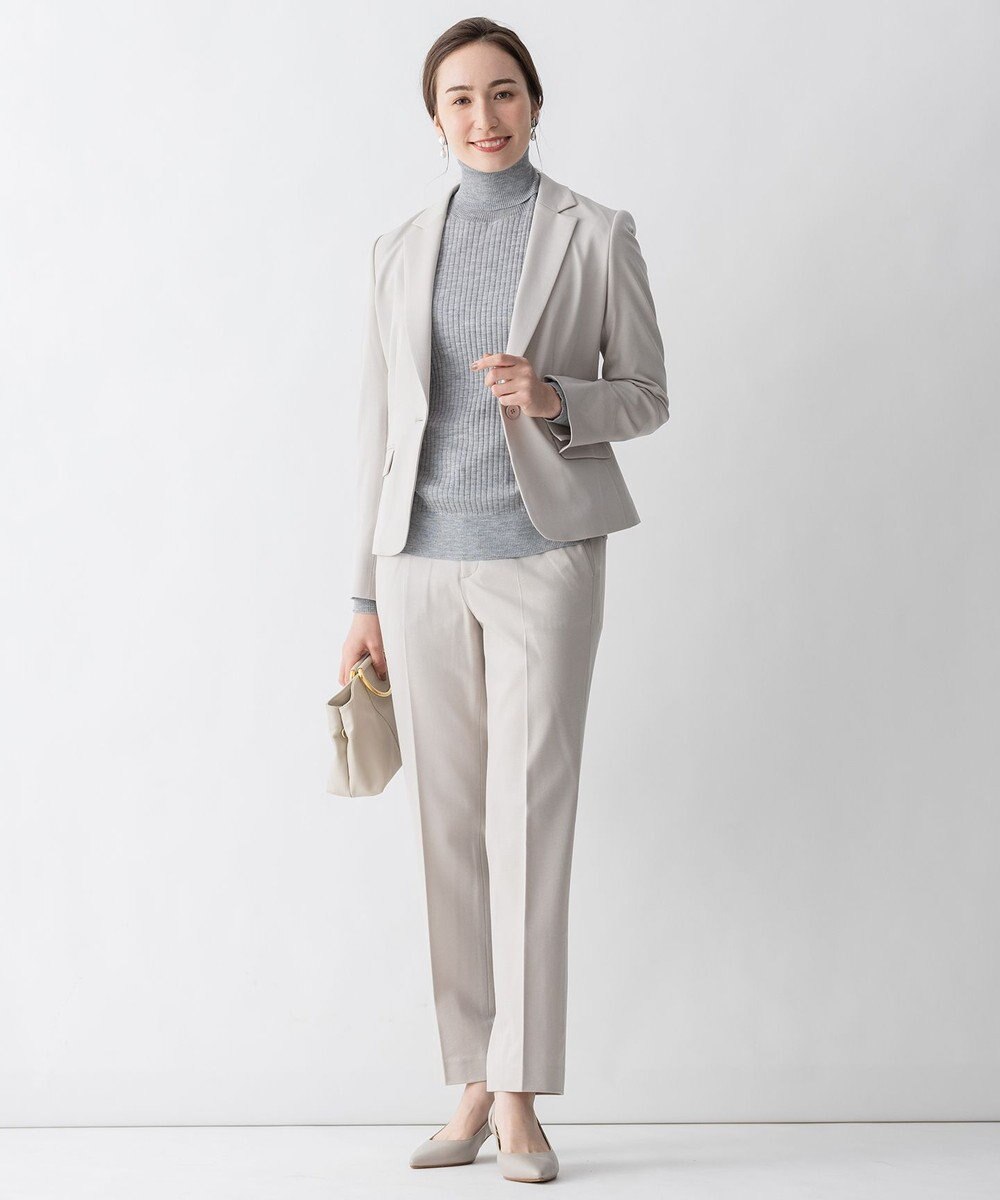 自由区 L 【洗える】カシミヤシルクブレンド タートルネックニット (検索番号:JJ47) 