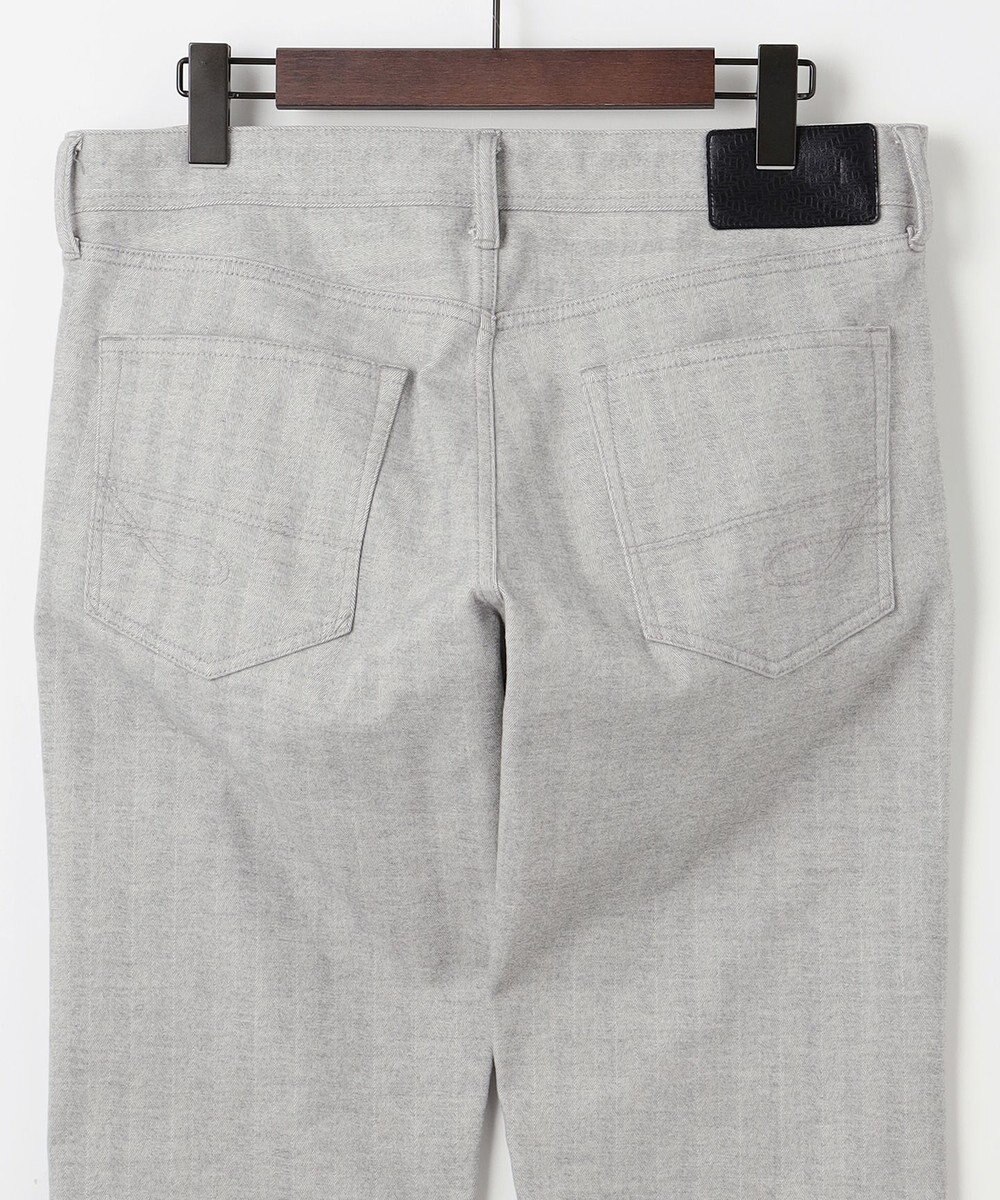 JOSEPH ABBOUD 【キングサイズ・イタリア素材/ストレッチ】ヘリンボンモールスキン5ポケットデザインパンツ 