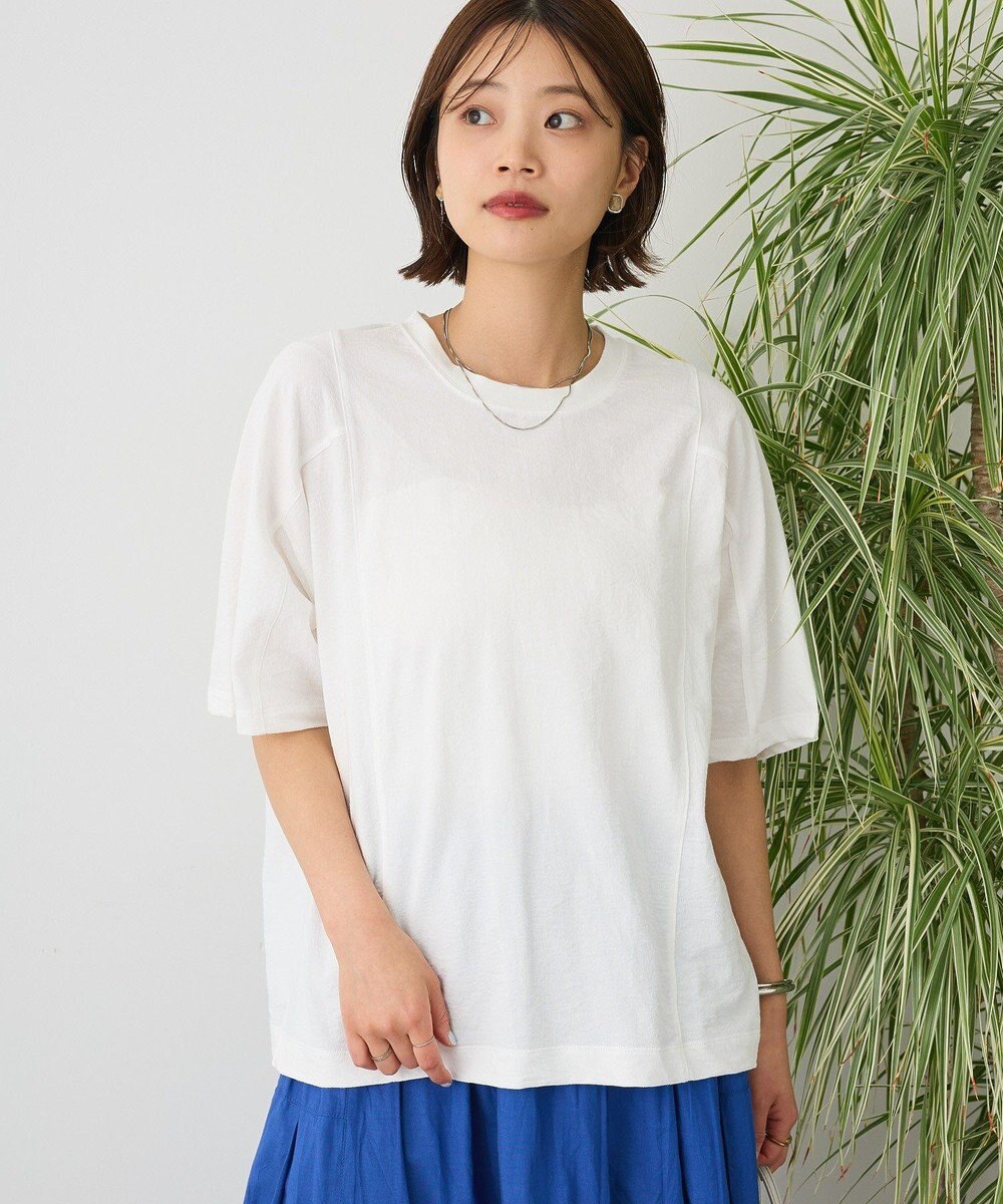 CRAFT STANDARD BOUTIQUE カットクレープワイドキリカエTシャツ 