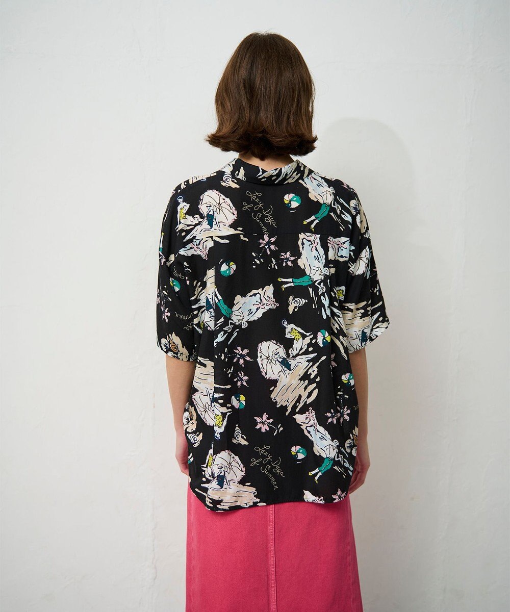 GRACE CONTINENTAL リゾートプリントシャツ 