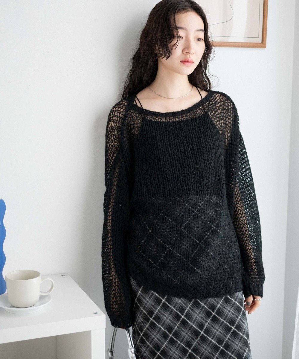 WEGO モヘアライクニットプルオーバー 