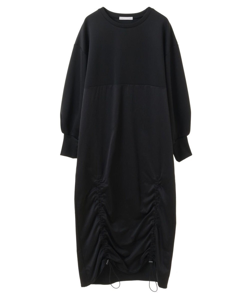 Green Parks armonia.異素材シャーリングワンピース 