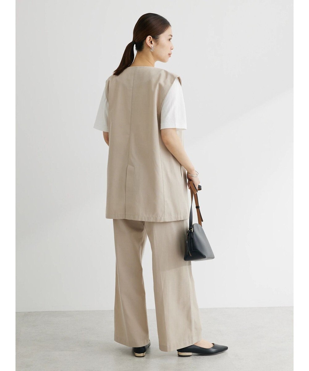 Green Parks 綿麻混シングルミディ丈ベスト 