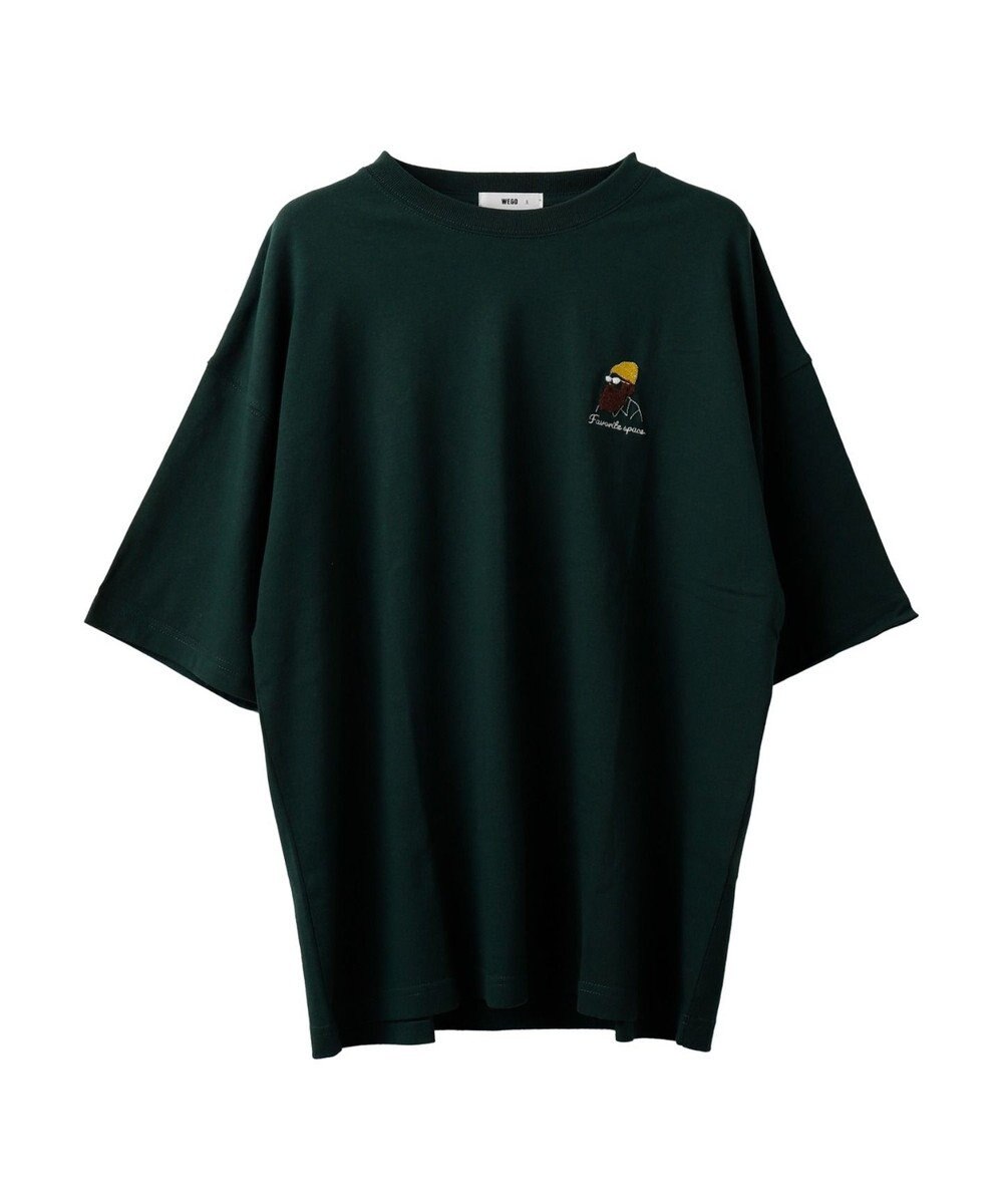 WEGO ヒゲサガラ刺繍Tシャツ 