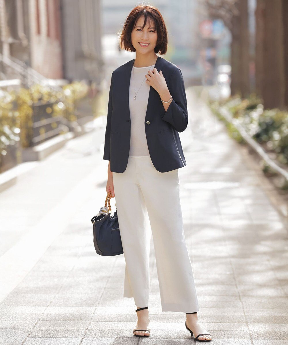 J.PRESS LADIES サークルパール ワントップ ネックレス 